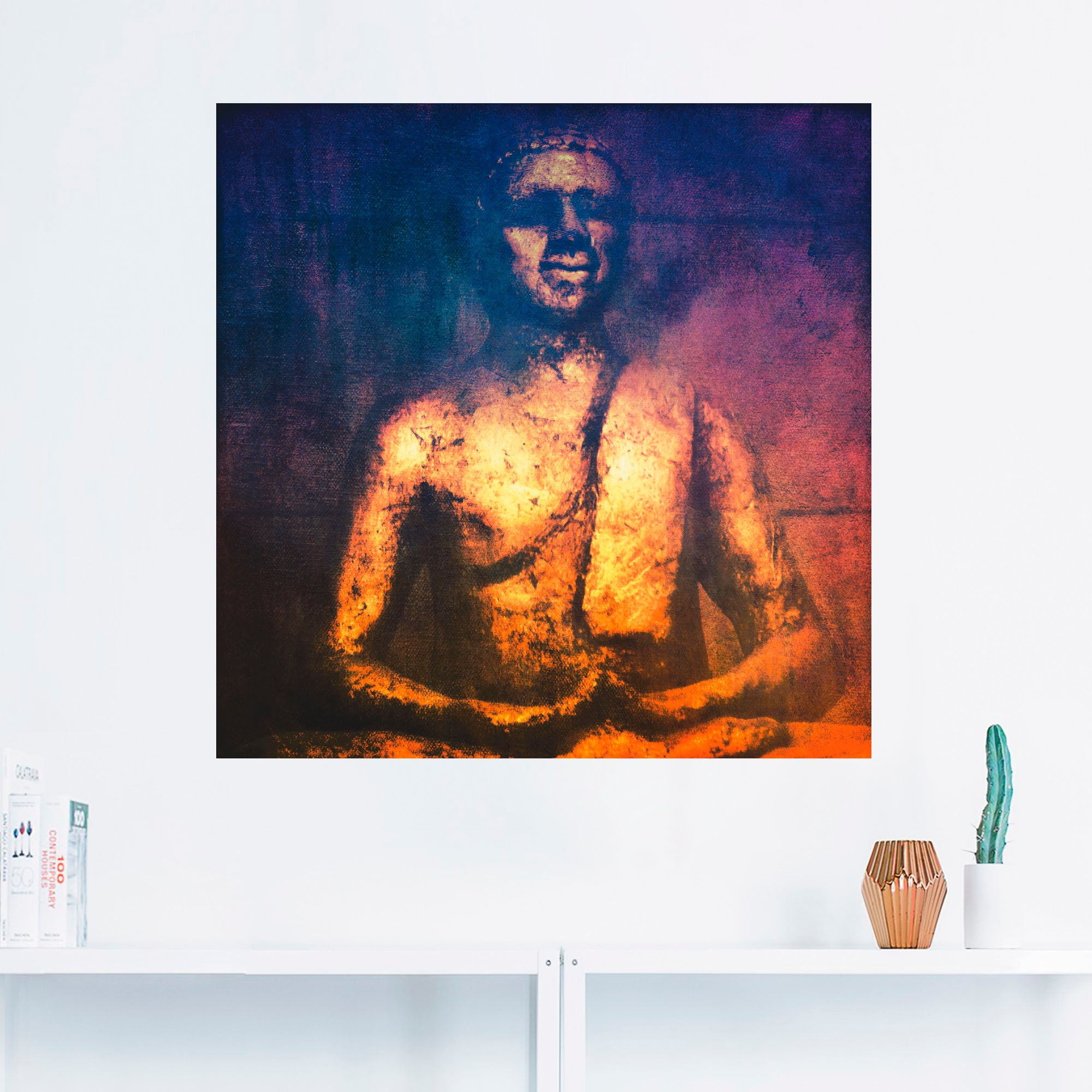 Artland Wandbild »Der Goldene Buddha II«, Religion, (1 St.), als Leinwandbild, Wandaufkleber oder Poster in versch. Größen