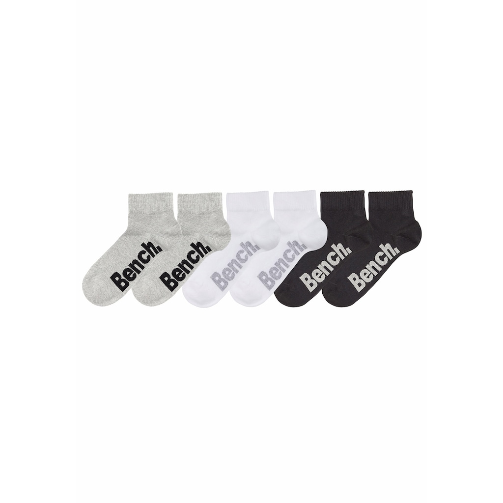 Bench. Kurzsocken, (Set, 6 Paar), mit komfortablem Rippbündchen