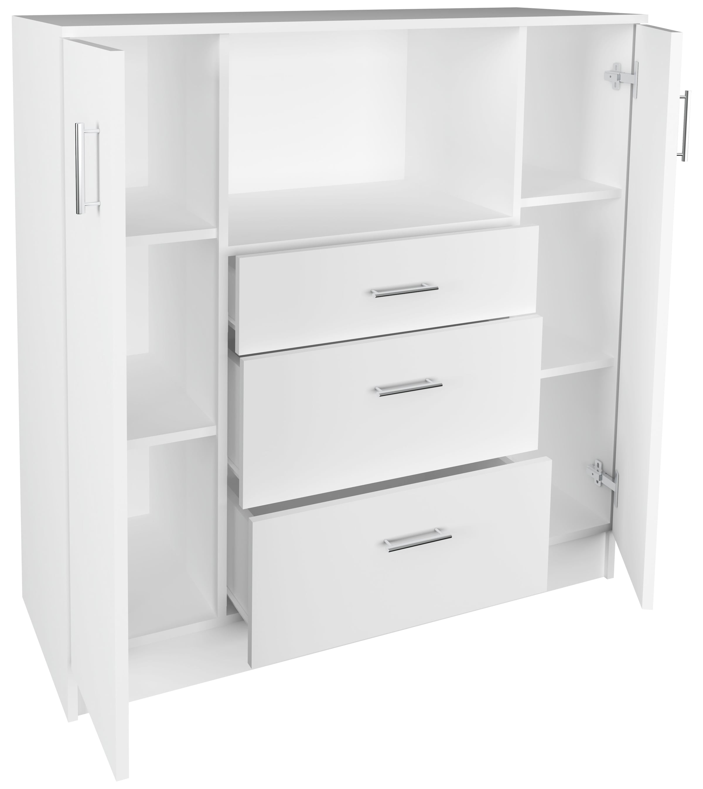 VCM Unterschrank »VCM Küchenschrank | Maße ca. H. 110 x B. 109 x T. 40 cm | Mikrowellenschrank mit drei Schubladen | Unterschrank schlicht | Küchenmöbel - Esilo«, (1 St.)