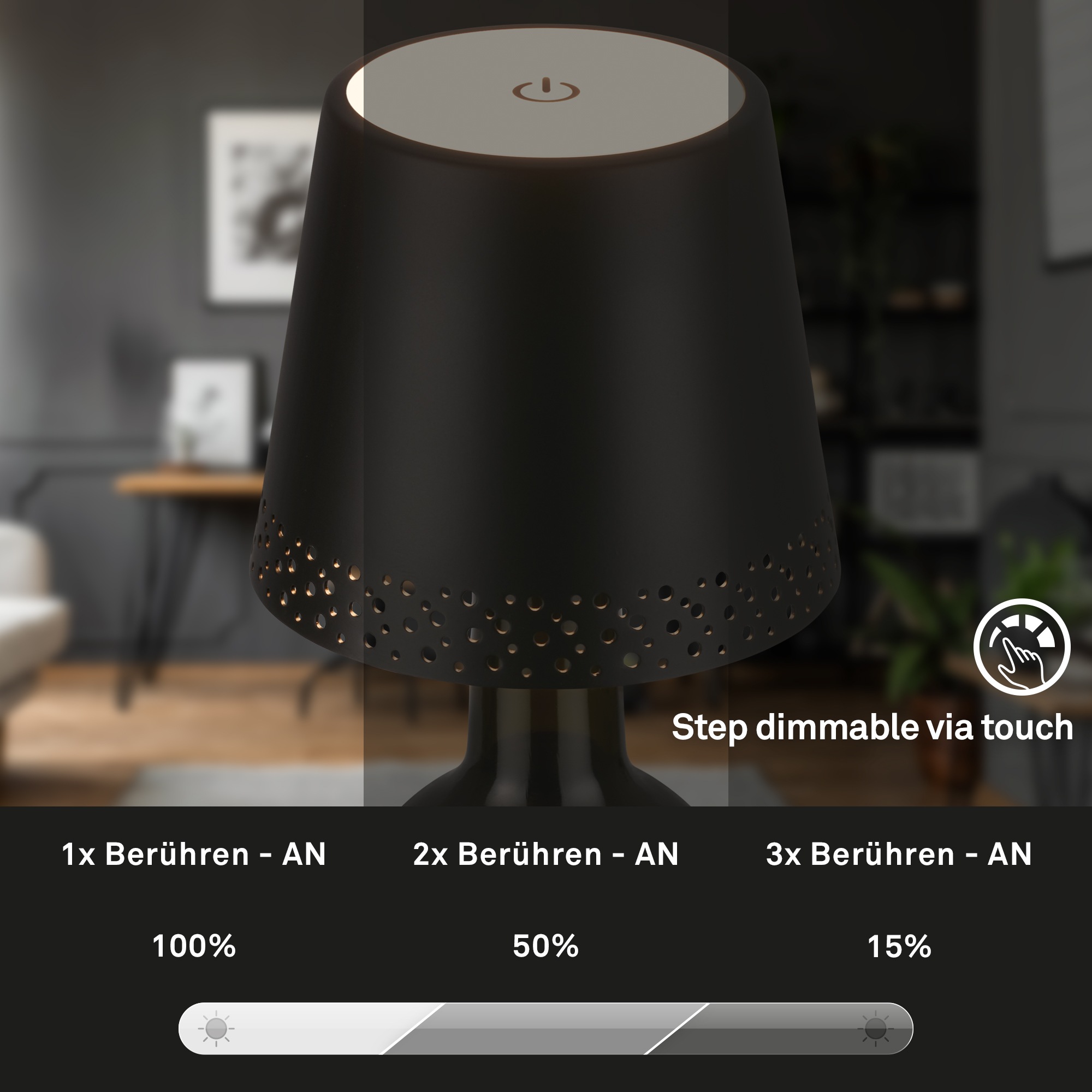 Briloner Leuchten Tischleuchte »Tischleuchte FLASKA«
