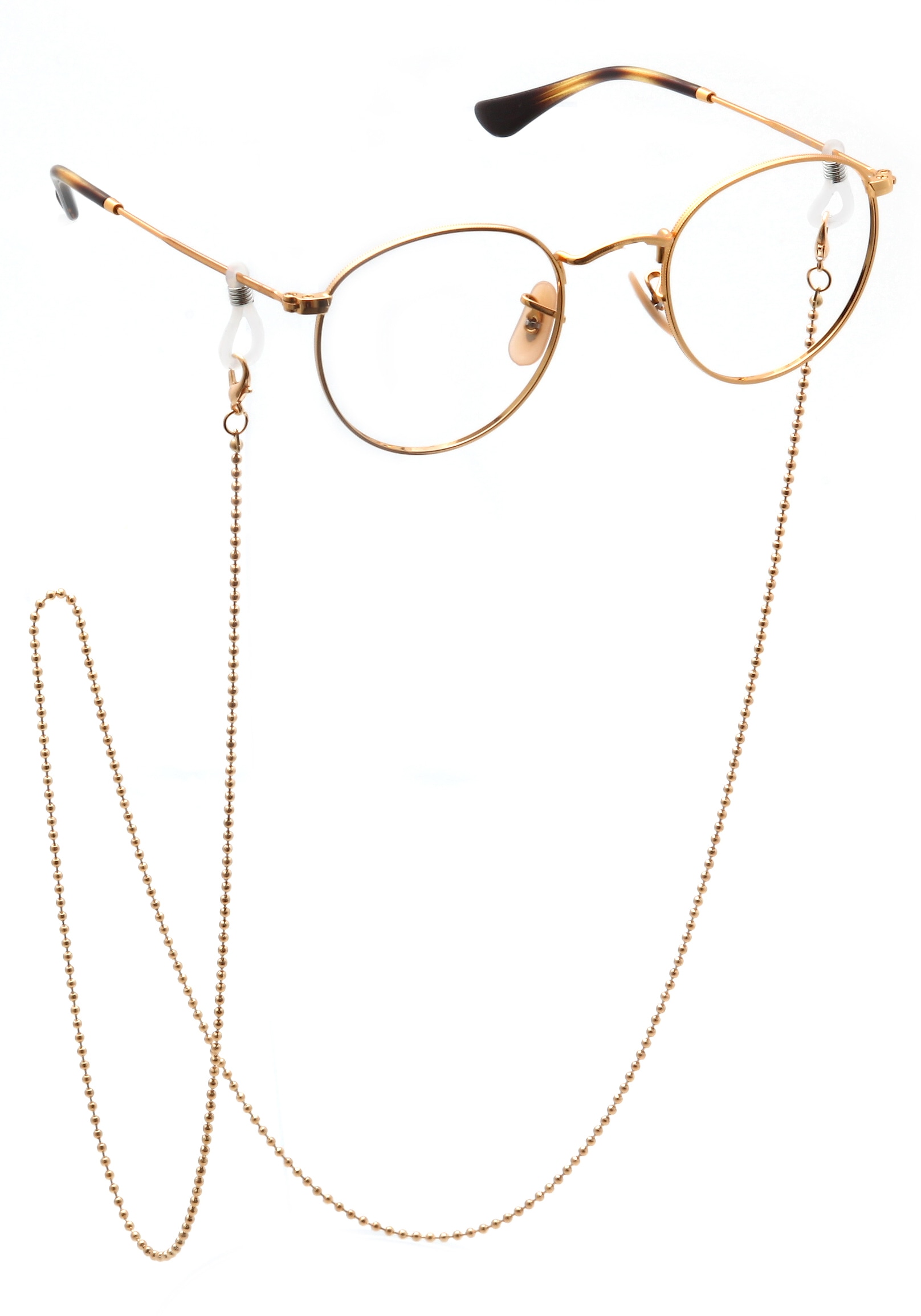 Firetti Brillenkette »in Kugelkettengliederung, vergoldet«, (1 St.), mit Zirkonia (synth.)