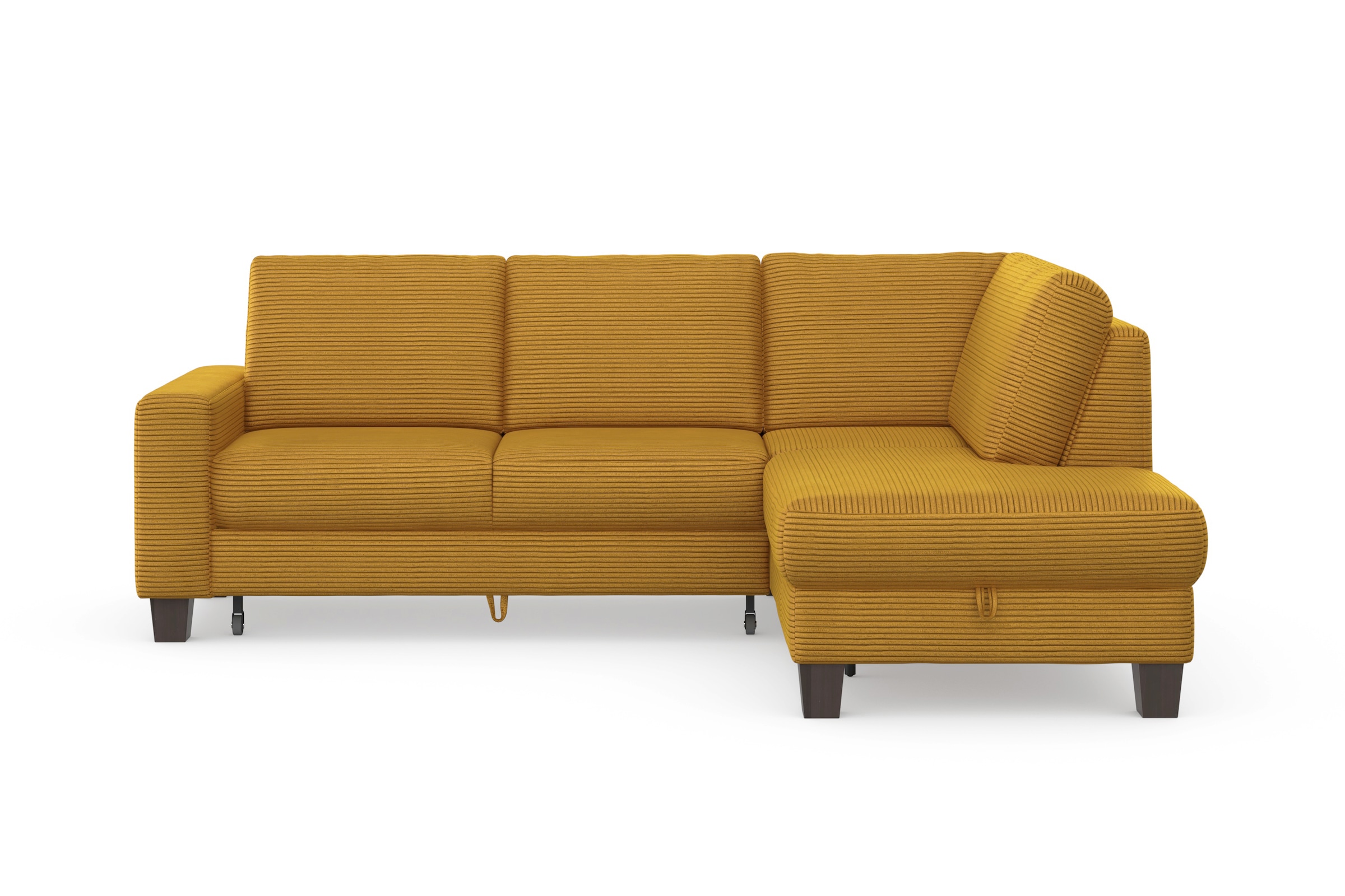 Home affaire Ecksofa »Summer L-Form«, mit Ottomane, mit oder ohne Bettfunktion und Bettkasten, Cord-Bezug