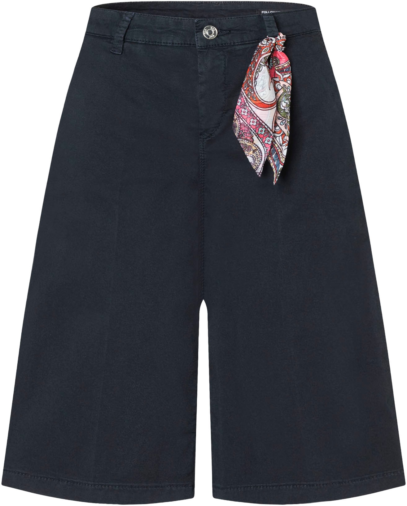 MAC Bermudas »CHINO Bermuda«  weites Bein, mit Deko-Tuch