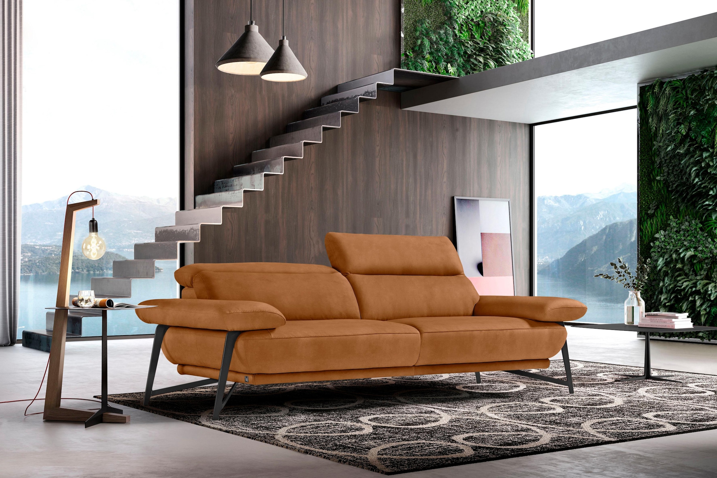 Egoitaliano 2,5-Sitzer »Anais, Designsofa mit hohem Sitzkomfort, Designfuß,«, inkl. verstellbarer Kopfteile