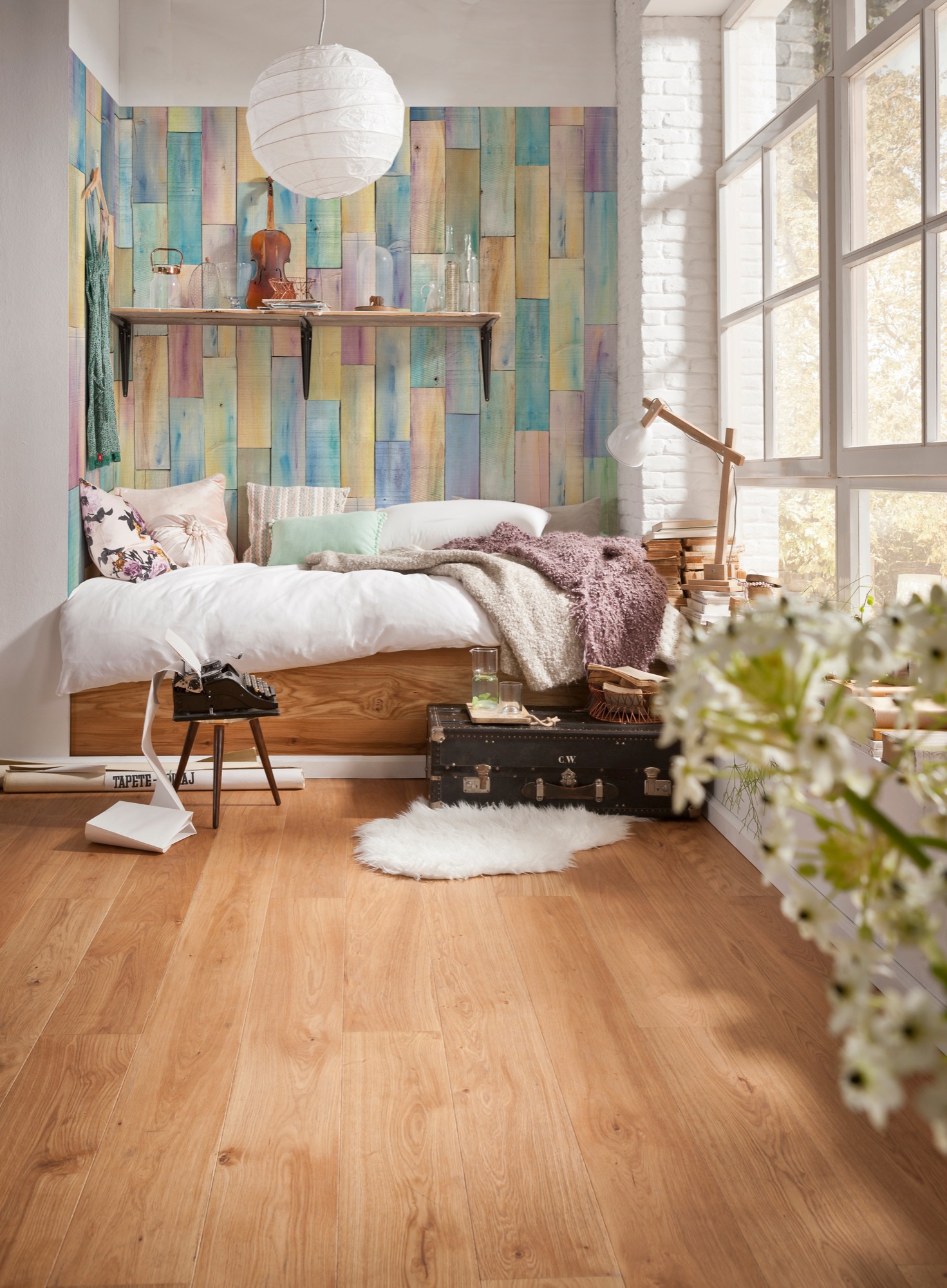 Komar Vliestapete »Vlies - Bazar - Größe 368 x 248 cm«, bedruckt, Wohnzimmer, Schlafzimmer