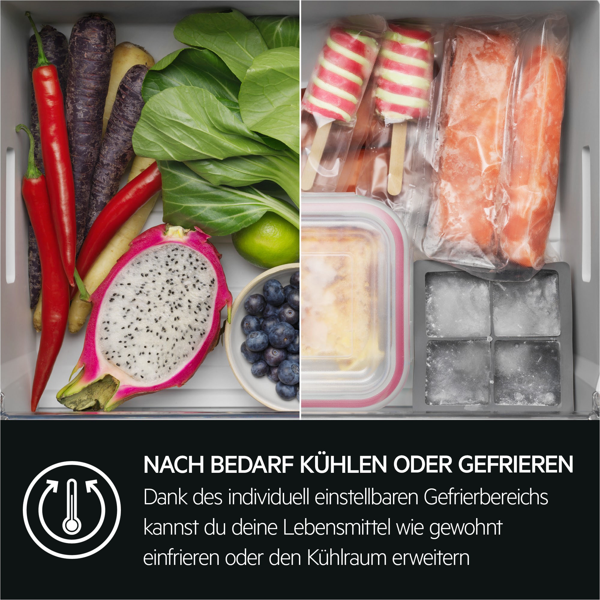 AEG Einbaukühlgefrierkombination Serie 9000 »TC9VS181BC« 176,9 cm hoch 55,7 cm breit MultiChill-Null-Grad-Schublade -3°C bis +5°C wählbar, WiFi, NoFrost