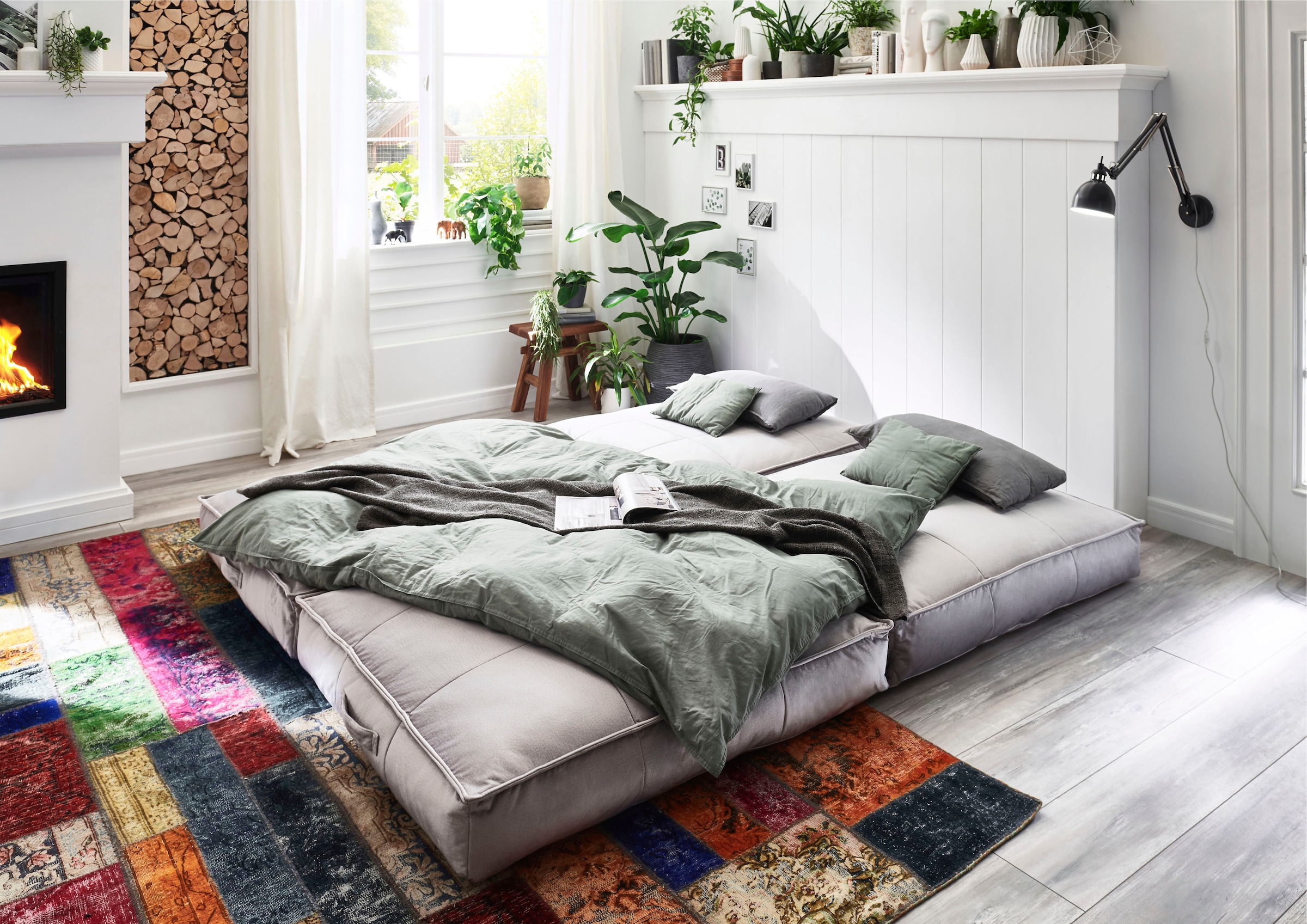 ATLANTIC home collection XXL-Sessel »Miro«, XXL-Sessel wandelbar zum Gästebett