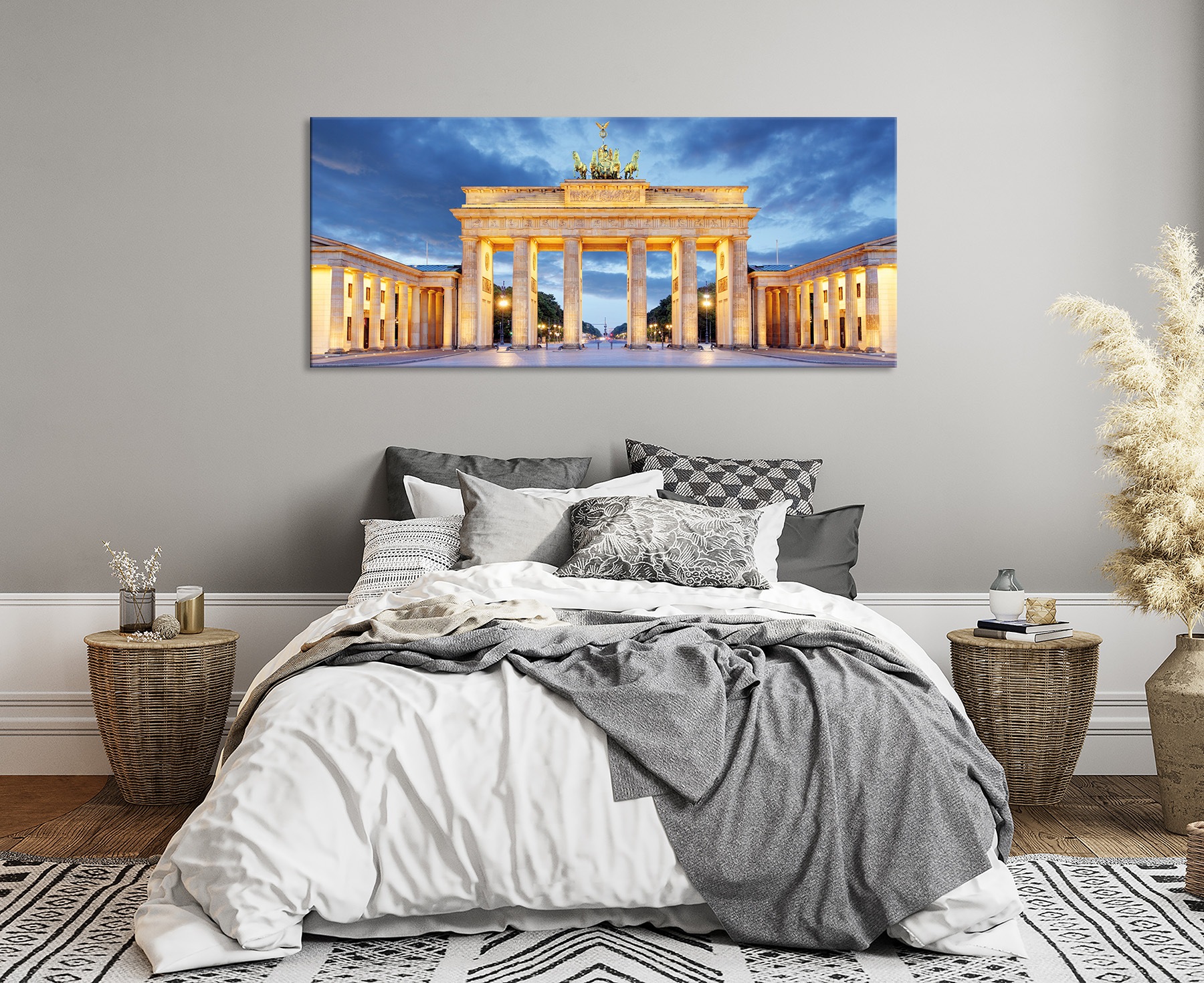 Bönninghoff Leinwandbild »Wandbild BRANDENBURGER TOR XXL 60x140 cm – Leinwandbild Keilrahmen« Architektonische Elemente | Bauwerk | Berlin 1 Stk. tlg. auf Keilrahmen gespannt