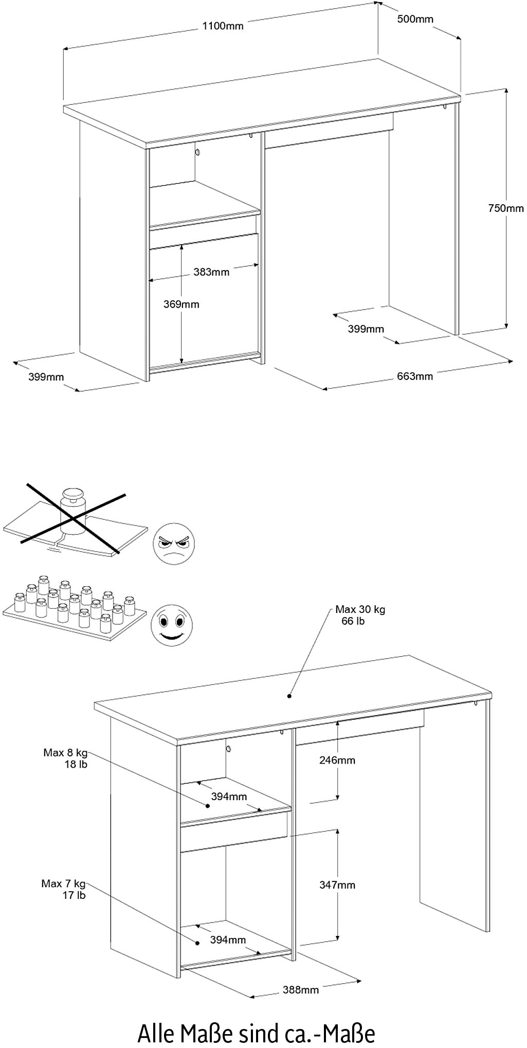 Parisot Jugendzimmer-Set »Pirouette«, (Set, 5 tlg.)