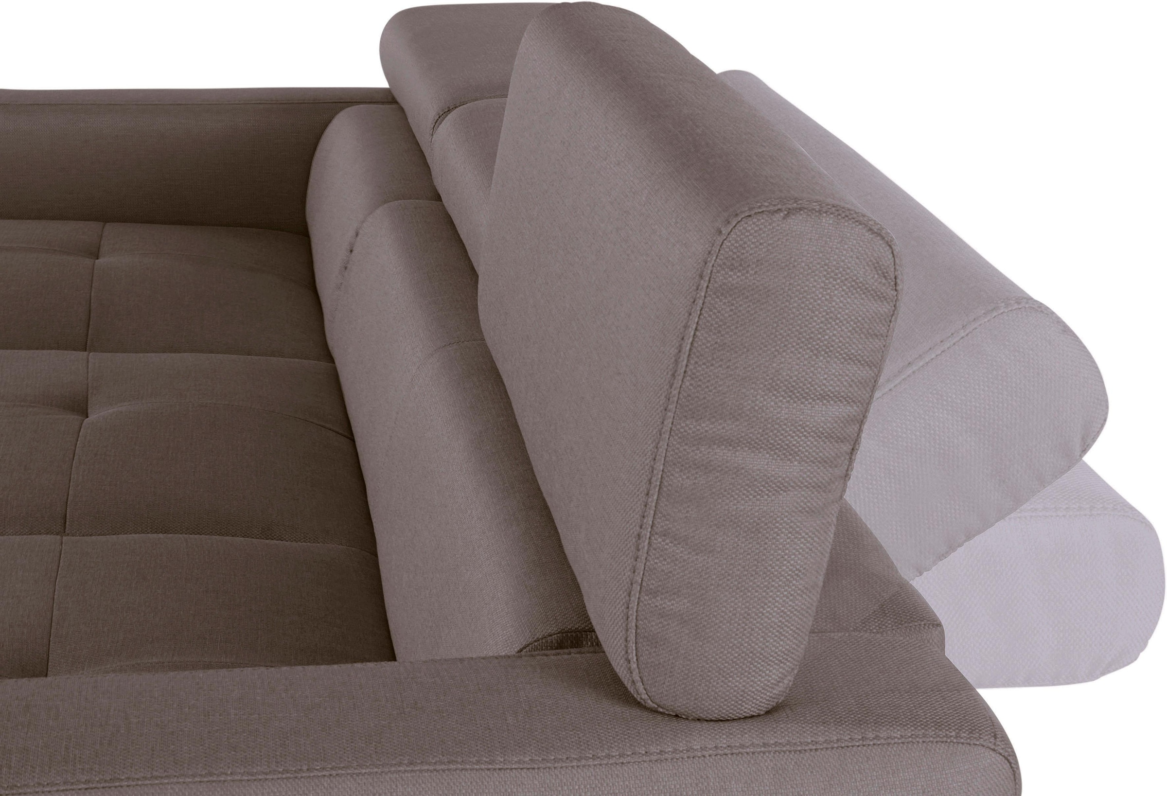 COTTA Ecksofa »Sammy L-Form«, inklusive Kopfteilverstellung, wahlweise mit Bettfunktion