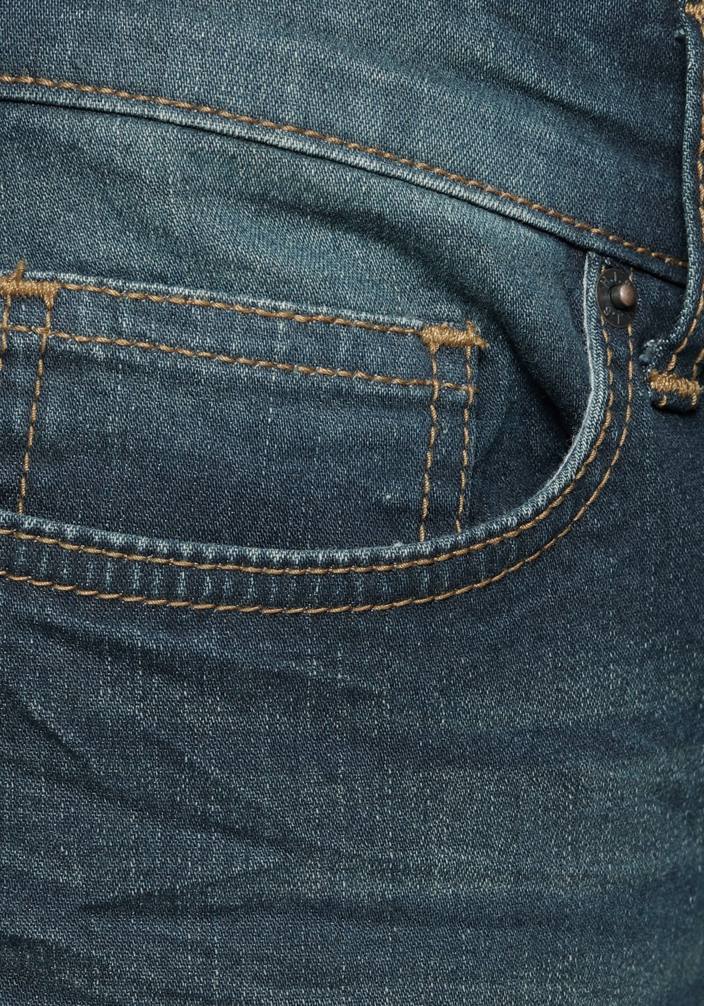 H.I.S Jeansbermudas »HANTZ«, (Set, 2 tlg., mit abnehmbarem Gürtel), gerader Beinschnitt, Used-Look mit Abriebeffekten