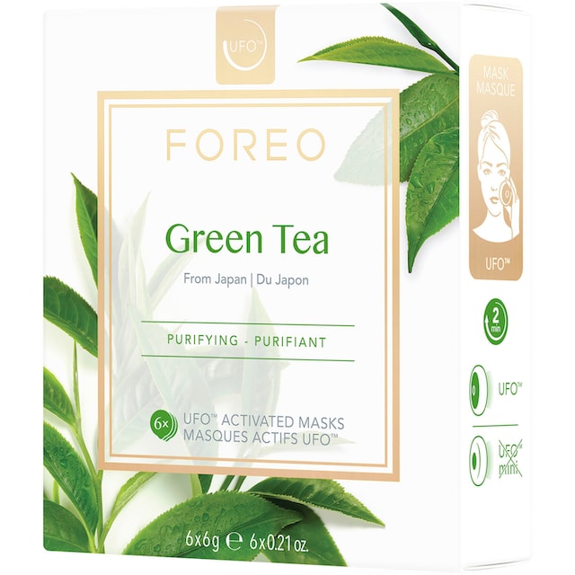 FOREO Tuchmaske »Green Tea«, 6 x 6 g, kompatibel mit UFO & UFO mini bei ♕