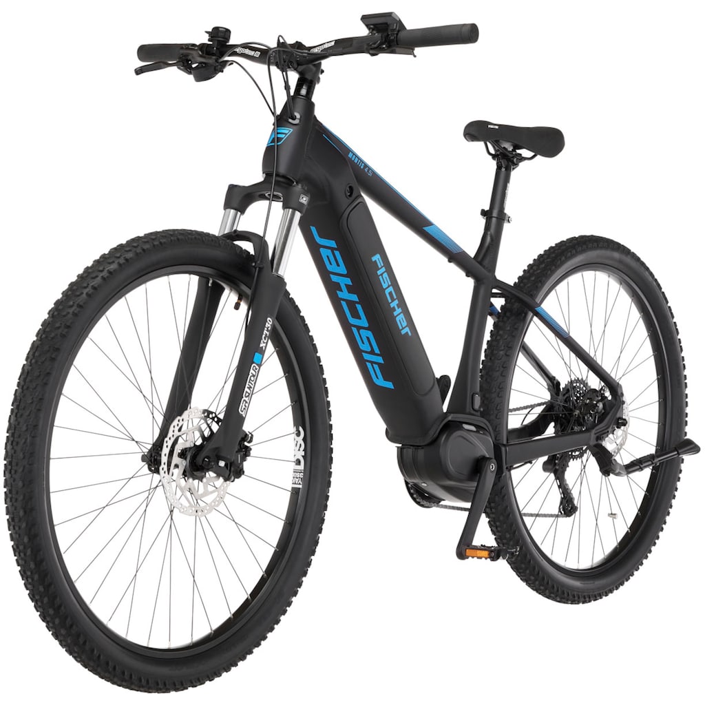 FISCHER Fahrrad E-Bike »MONTIS 4.5i 522«, 10 Gang, Shimano, Deore, Mittelmotor 250 W, (mit Akku-Ladegerät-mit Beleuchtungsset-mit Fahrradschloss)