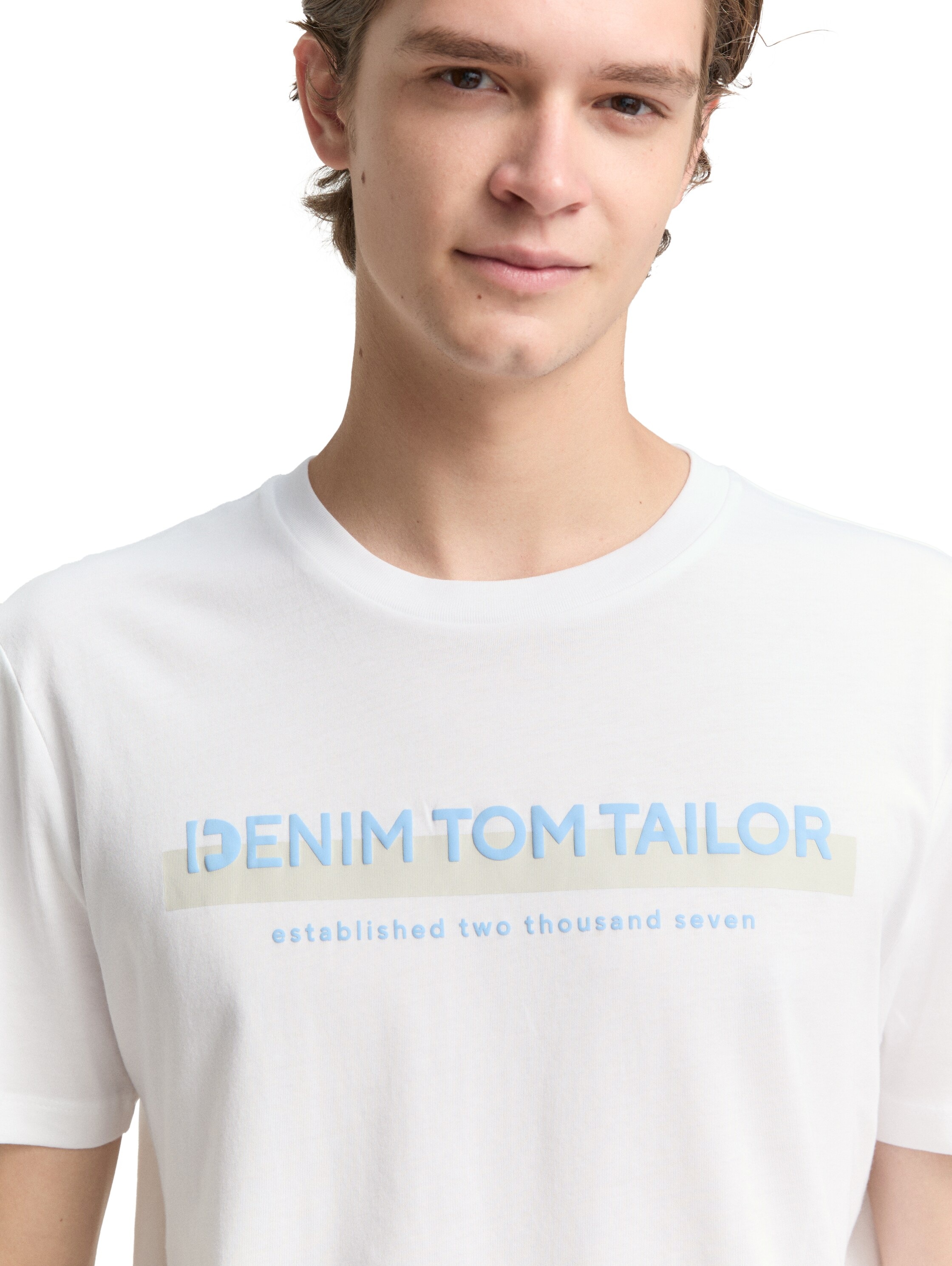 TOM TAILOR Denim T-Shirt , mit Logofrontprint
