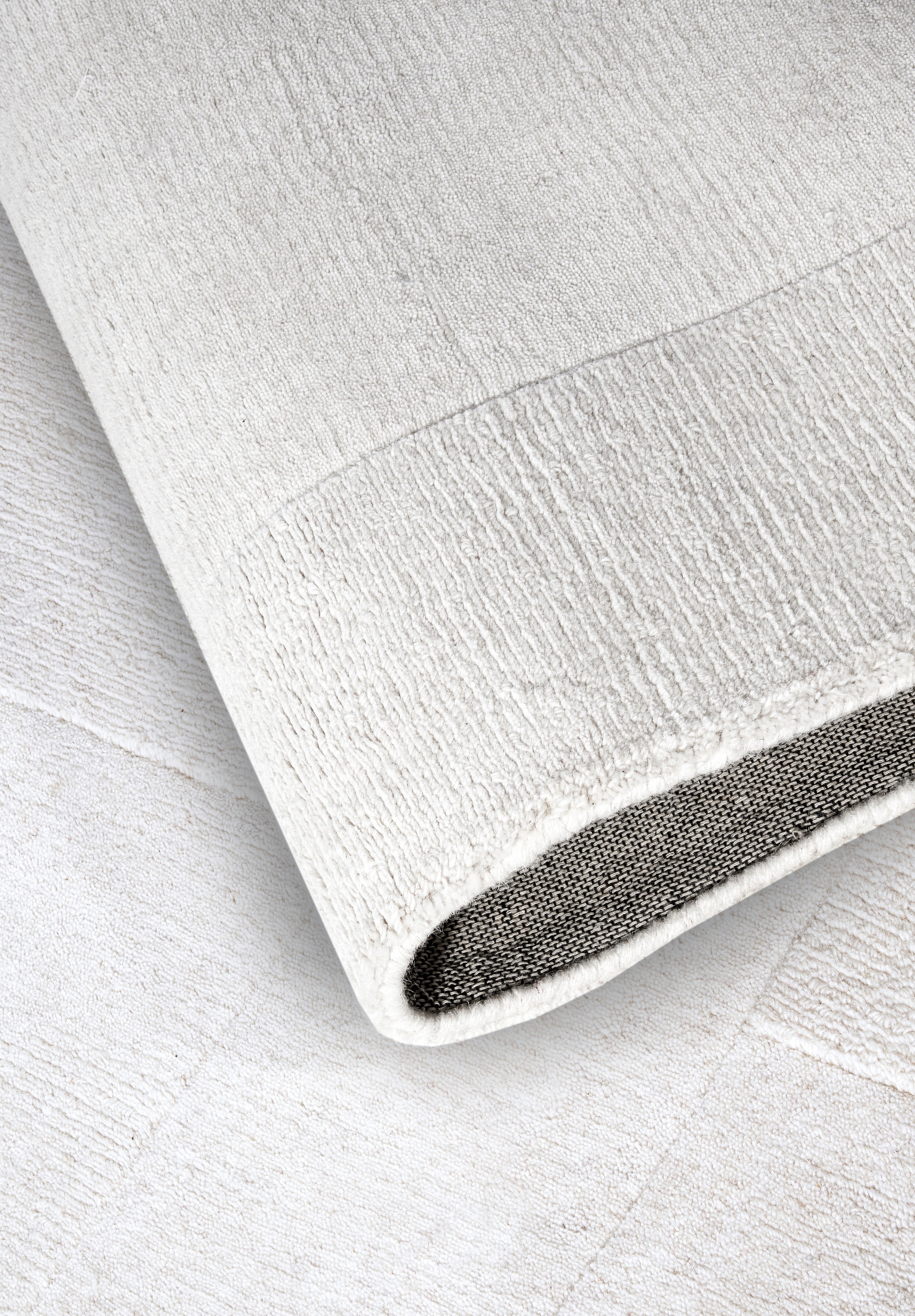 Villeroy & Boch Wollteppich »Charlotte«, rechteckig, 10 mm Höhe, Läufer, Handgewebt, Wolle, Natur, Läufer, Wohnzimmer, Geometrie