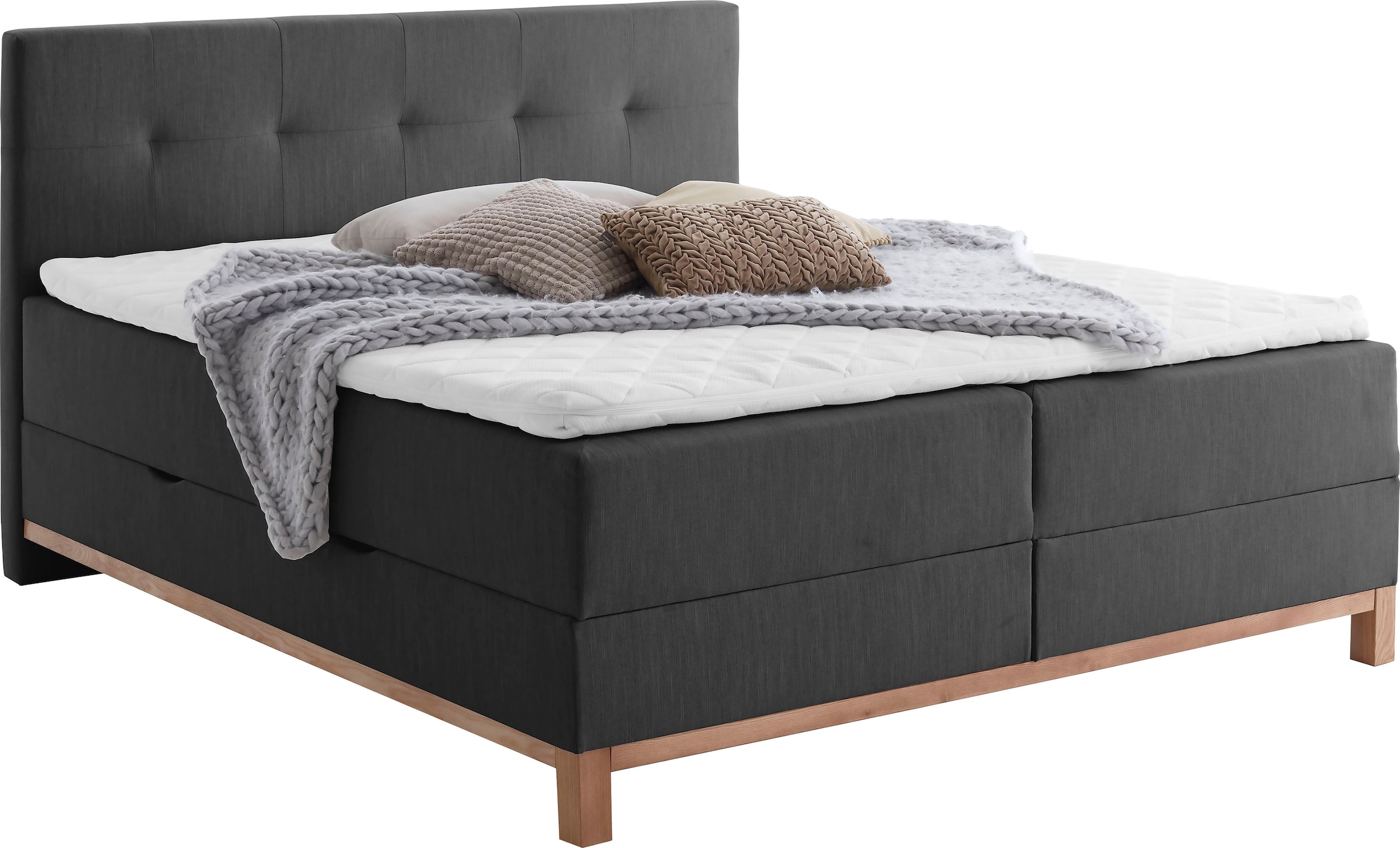 meise.möbel Boxspringbett »Catania«, mit Bettkasten und Topper