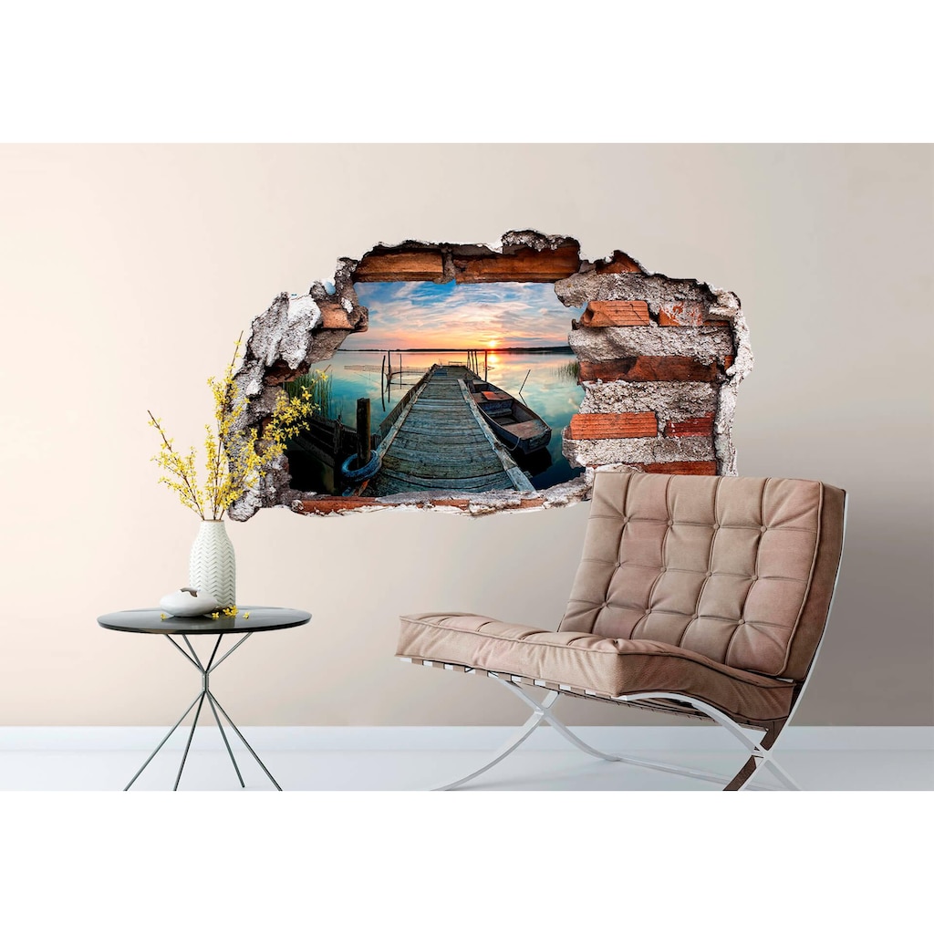 Wall-Art Wandtattoo »Sunset at the lake«