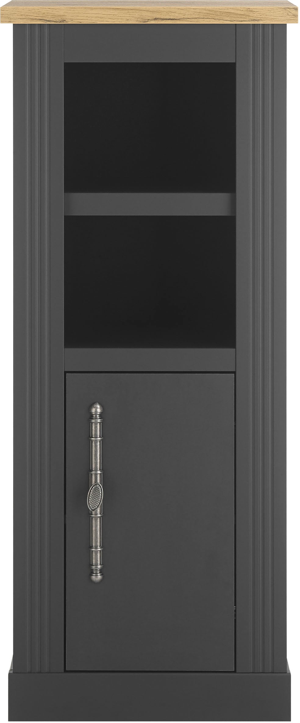 OTTO home Midischrank »WESTMINSTER, Badschrank im Landhausstil, Schrank mit Metallgriffen« in 2 Farben verfügbar, mit offenen Fächern und Stauraum