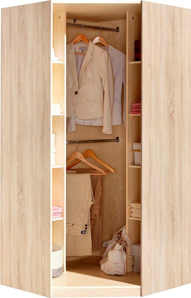 priess Eckkleiderschrank »Barcelona Kleiderschrank Ecklösung Raumwunder« in 2 Tiefen Schrank Eckschrank Garderobe