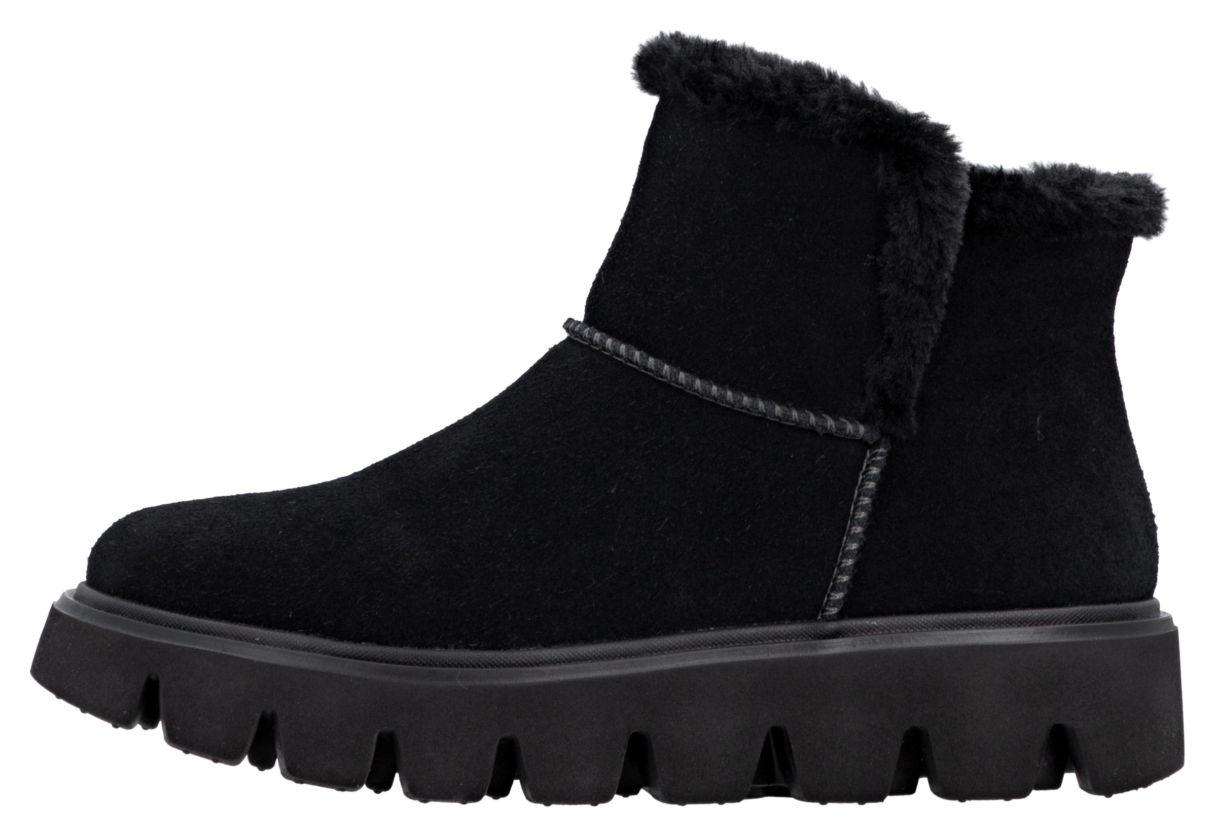 RIEKER Sport Winterboots, Plateaustiefel, Schlupfschuh mit Innenreißverschluss