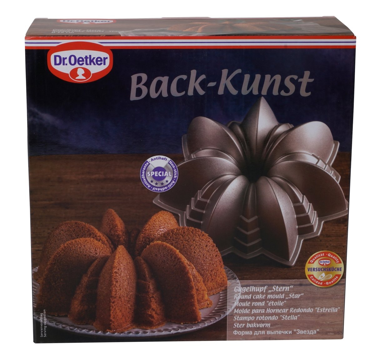 Dr. Oetker Küchenhelfer Gugelhupfform »Stern« Gugelhupfform, Backform Stern, +230°, Antihaftbeschichtung