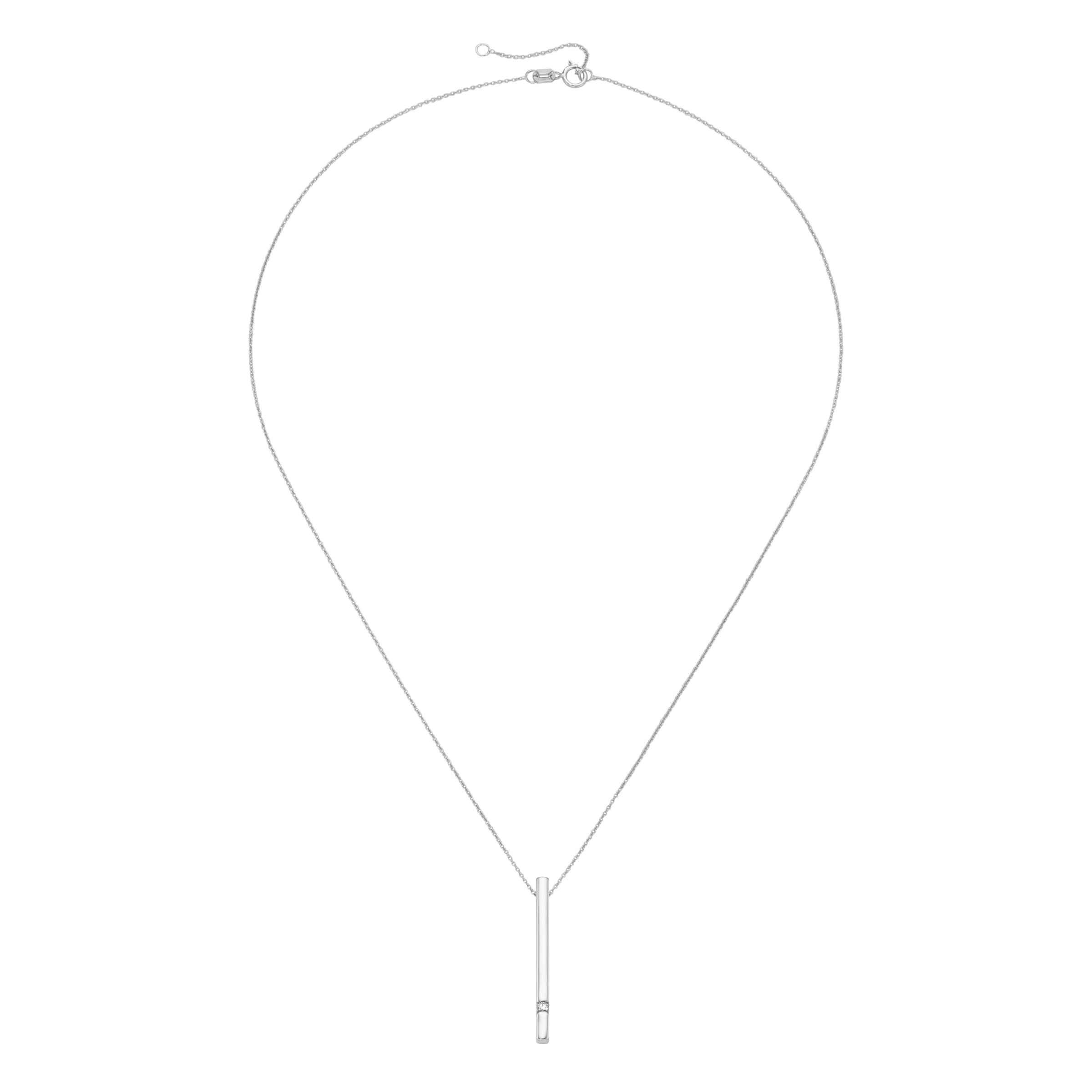 Luigi Merano Kette mit Anhänger »Kette Stäbchen mit Brillant, Weißgold 585«