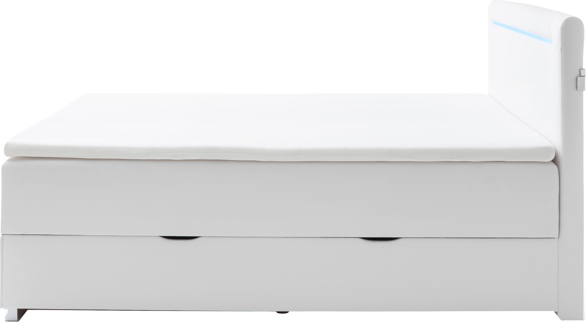 meise.möbel Boxspringbett »Las Vegas«, Füße und Kopfteil mit LED-Beleuchtung, mit Bettkasten und Topper
