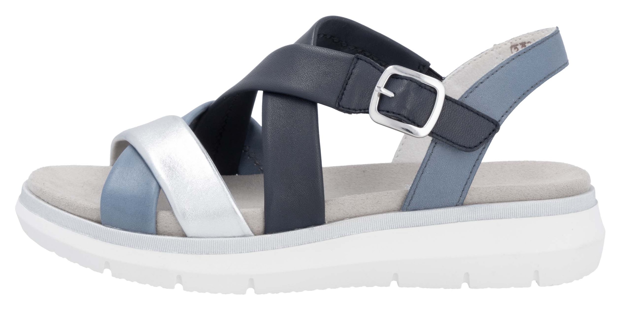 Remonte Riemchensandale »Elisabeth Hurley-Collection«, Keilabsatz, Sommerschuh, Sandalette mit Kreuzbandage