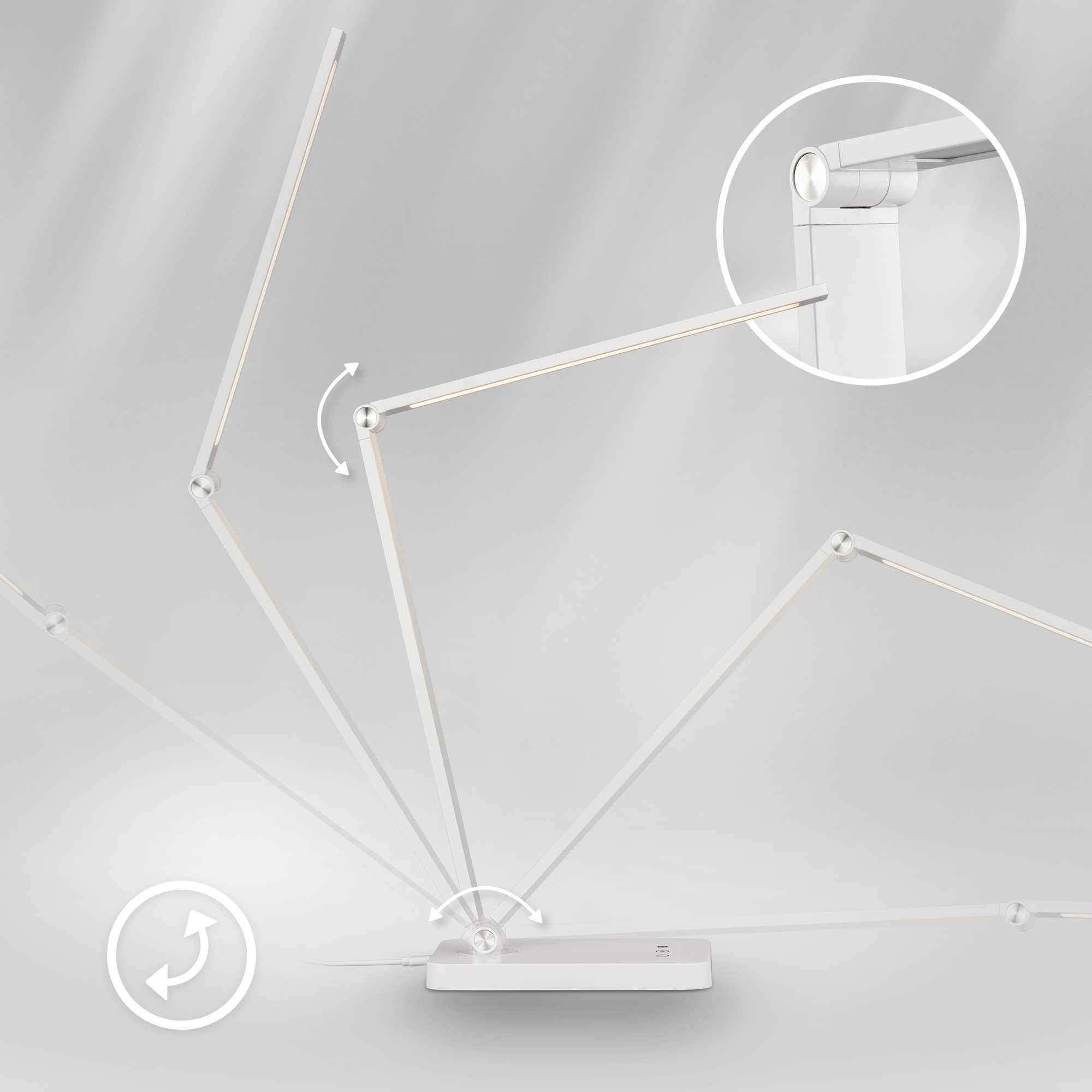 Briloner Leuchten LED Tischleuchte »RICK« LED-Modul 1 Stk. warmweiß - kaltweiß 18x38x31,5 cm, Büro, Kinderzimmer