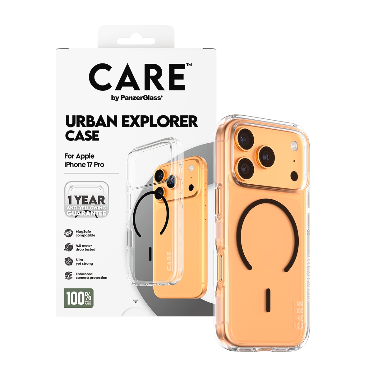 CARE by PanzerGlass Handyhülle »Urban Explorer Case für Apple iPhone 17 Pro« Apple iPhone 17 Pro Backcover, Schutzhülle, Handyschutzhülle, Case, Schutzcase, stoßfest