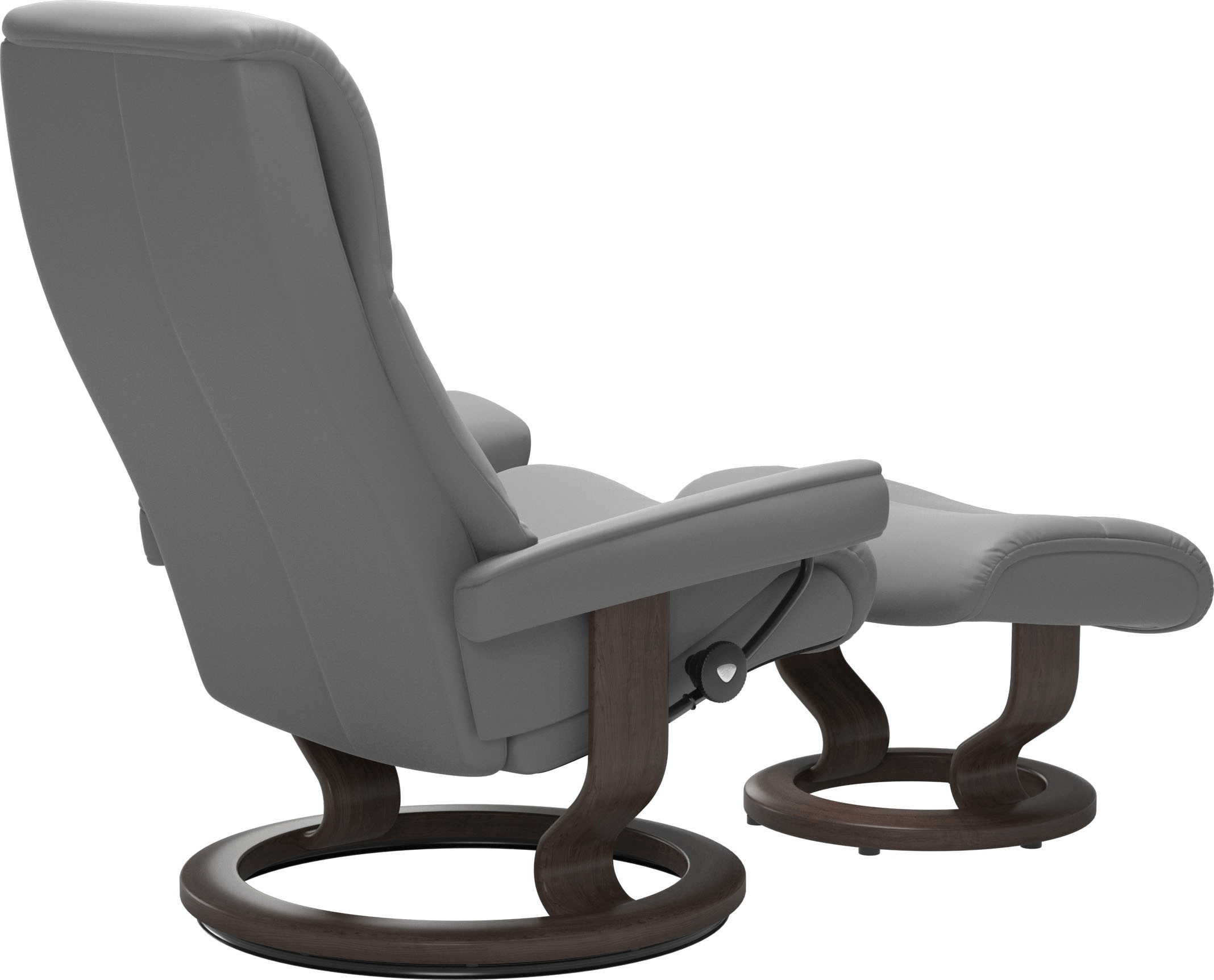 Stressless® Relaxsessel »View«, (Set, Relaxsessel mit Hocker), mit Classic Base, Größe S,Gestell Wenge