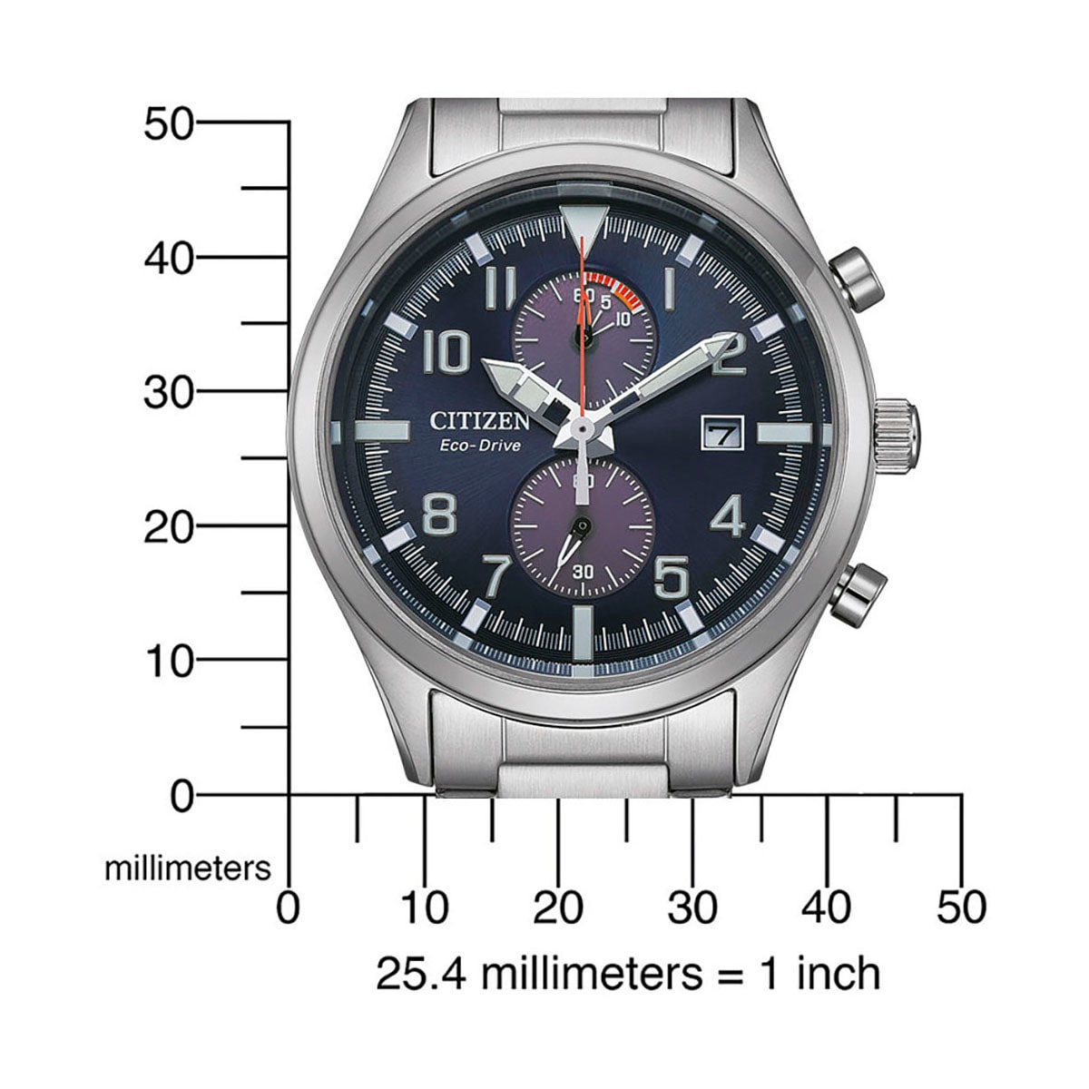 Citizen Chronograph, Armbanduhr, Herrenuhr, Solar, Stoppfunktion, Edelstahlarmband