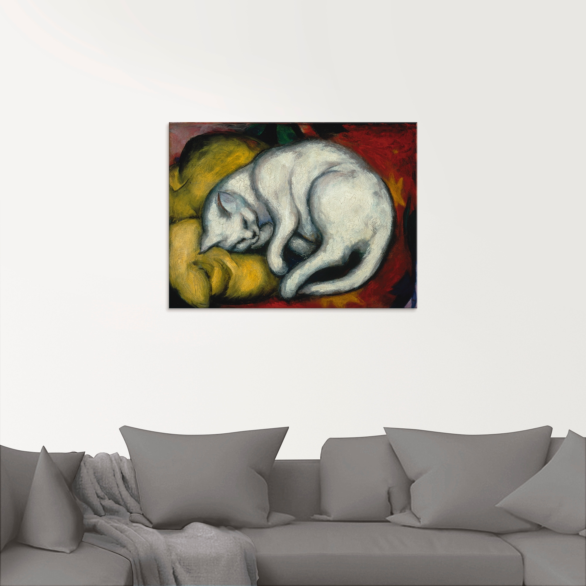 Artland Glasbild »Die weisse Katze. 1912« Haustiere 1 Stk. tlg. in verschiedenen Größen