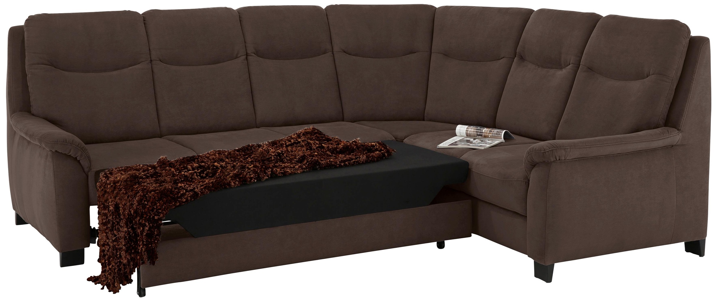 Home affaire Ecksofa »Boccaccio L-Form«, mit Federkern, incl. Kopfteilverstellung, wahlweise Bettfunktion