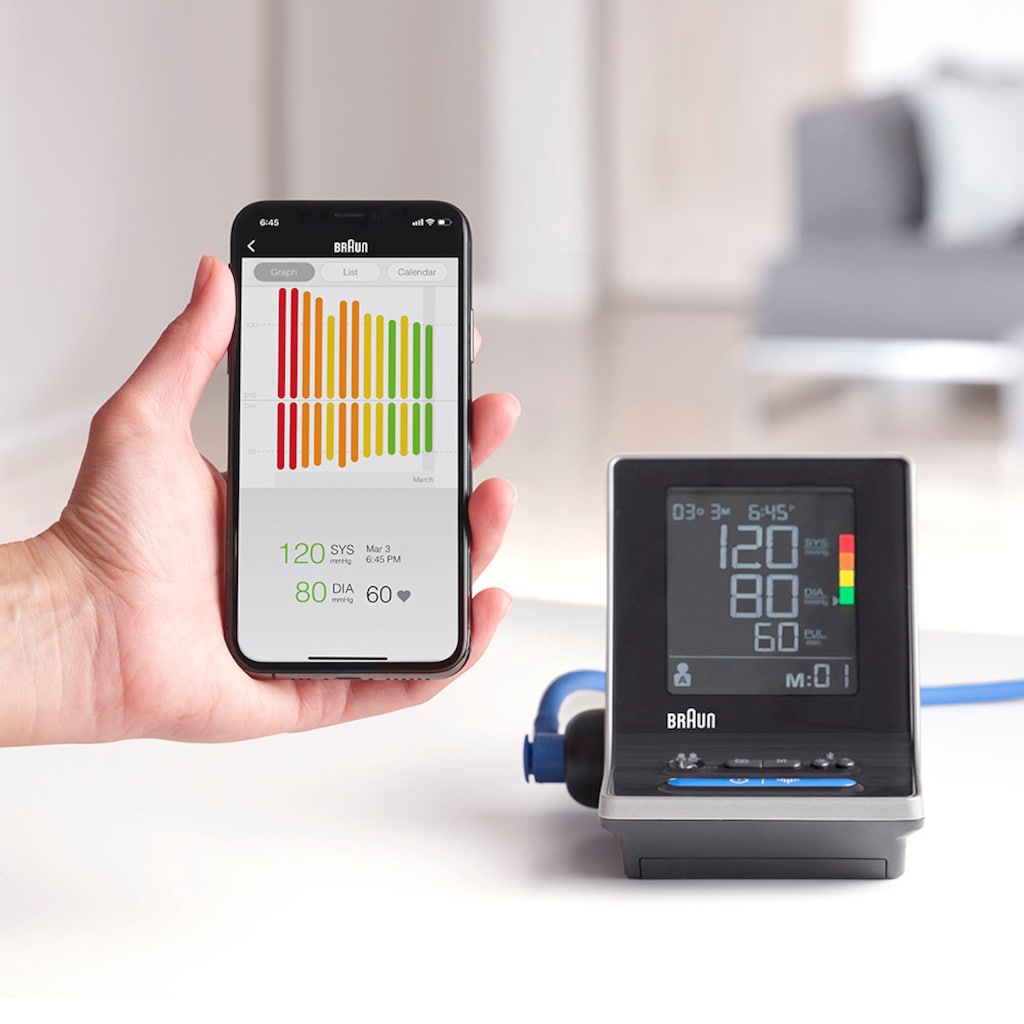 Braun Oberarm-Blutdruckmessgerät »ExactFit™ 5 Connect Intelligentes Blutdruckmessgerät - BUA6350EU«