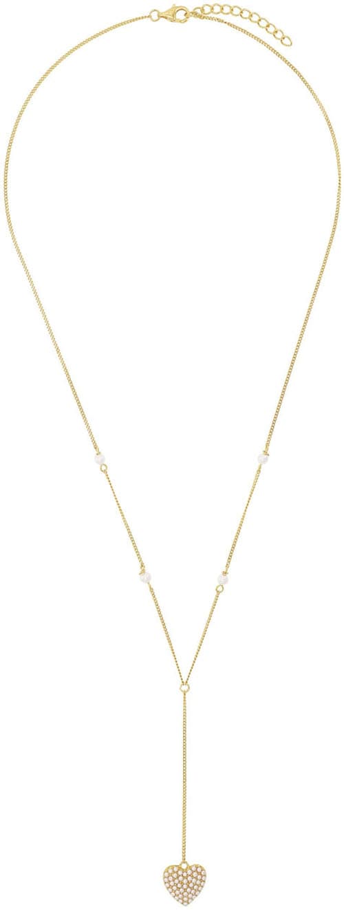Amor Kette mit Anhänger »Herz, 2038075«, mit Glasperle