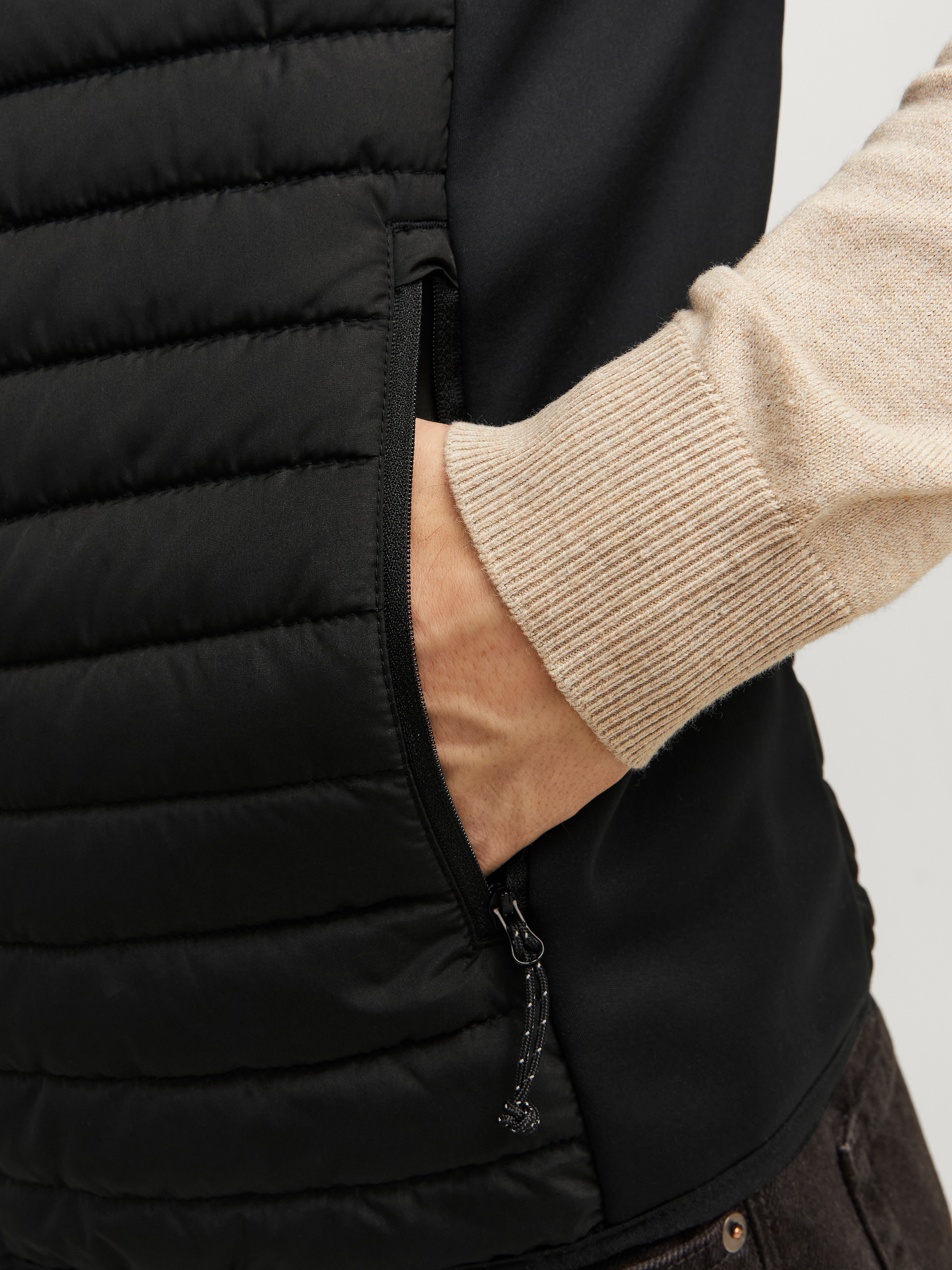 Jack & Jones Steppweste »JJEMULTI BODYWARMER COLLAR NOOS« normal, Polyester, ohne Kapuze