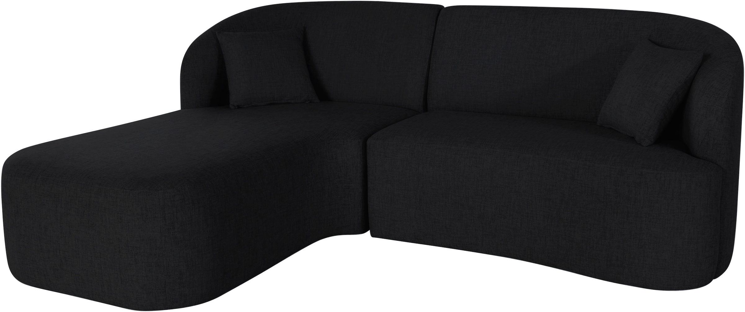 LeGer Home by Lena Gercke Ecksofa »Dilara L-Form«, gerundete Rückenlehne und Front, in 3 Bezugsqualitäten