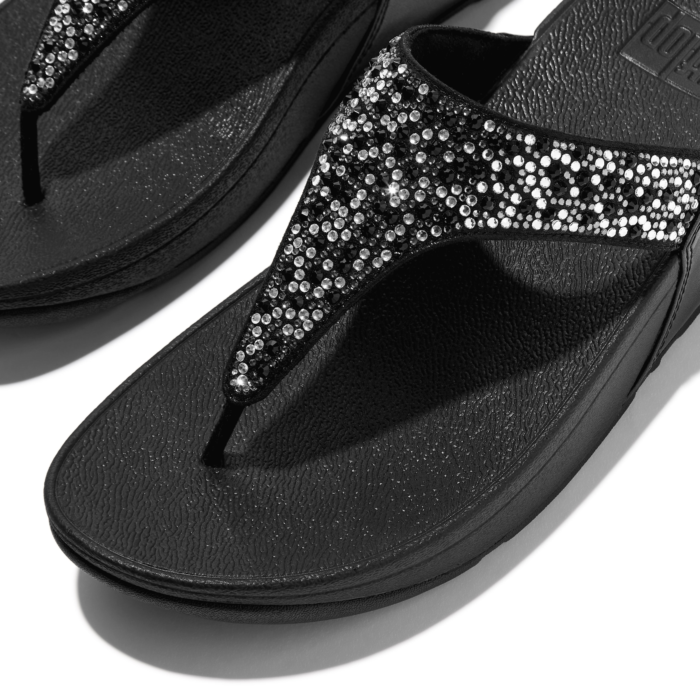 Fitflop Zehentrenner »LULU CRYSTAL«, Sandale, Pantolette mit Schmucksteine