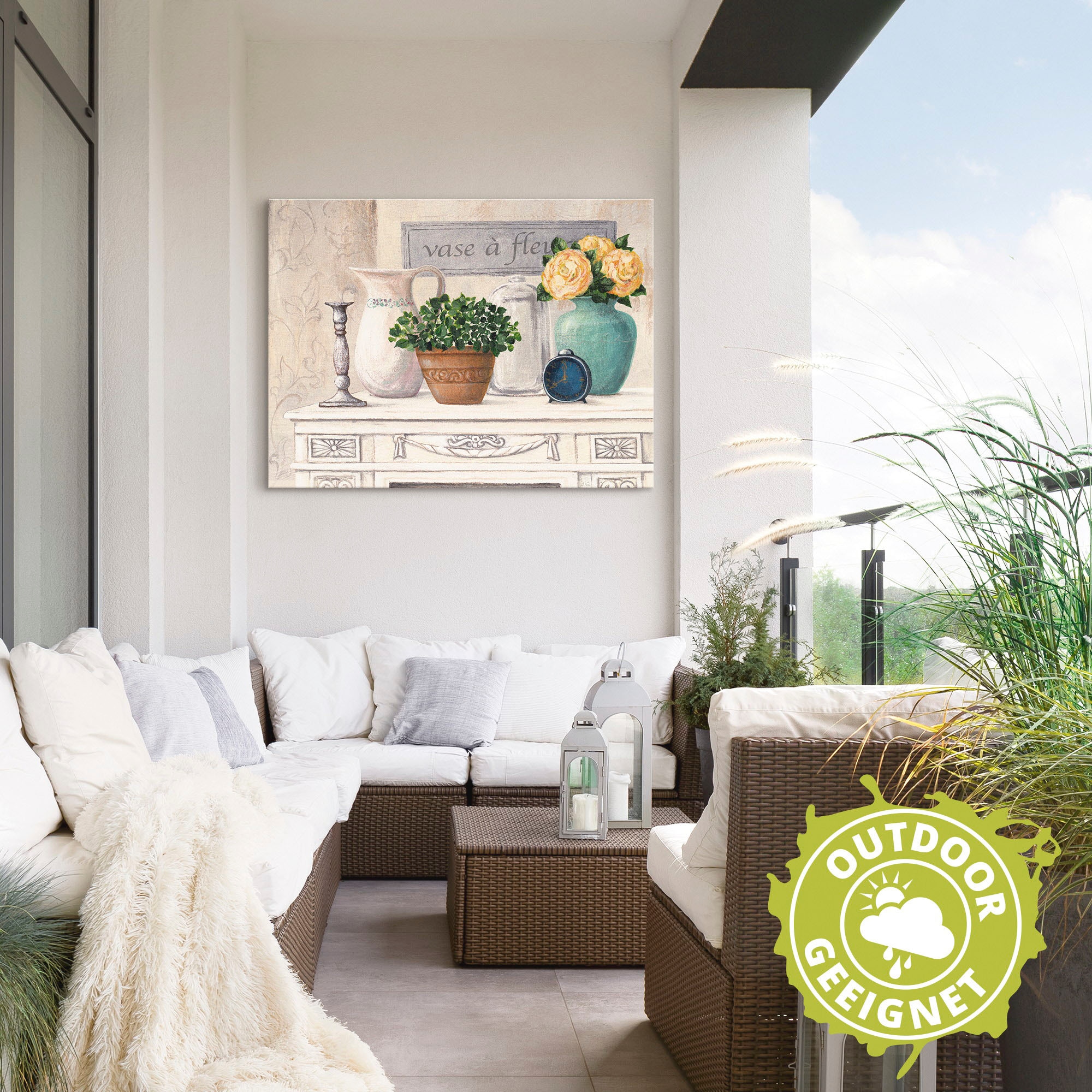 Artland Wandbild »Vasen mit Blumen«, Vasen & Töpfe, (1 St.), als Alubild, Outdoorbild, Wandaufkleber in verschied. Größen