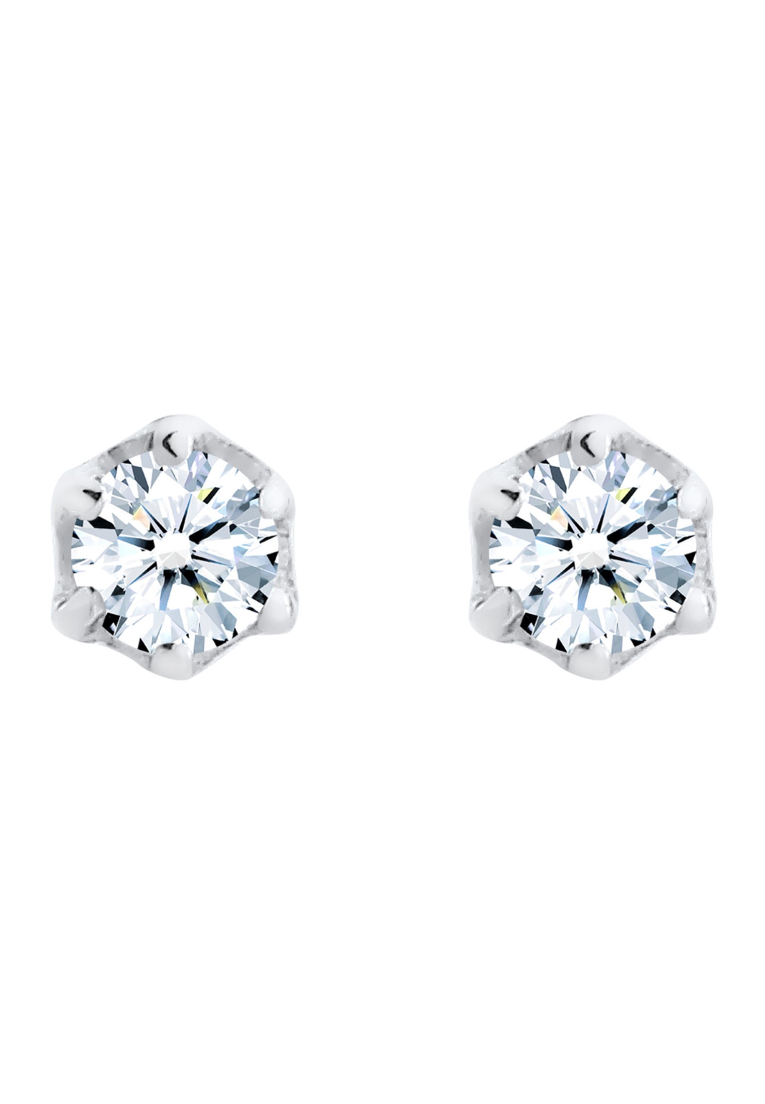 Elli DIAMONDS Paar Ohrstecker »Ohrringe Stecker Diamant 0.06 ct. Solitär 925 Silber«