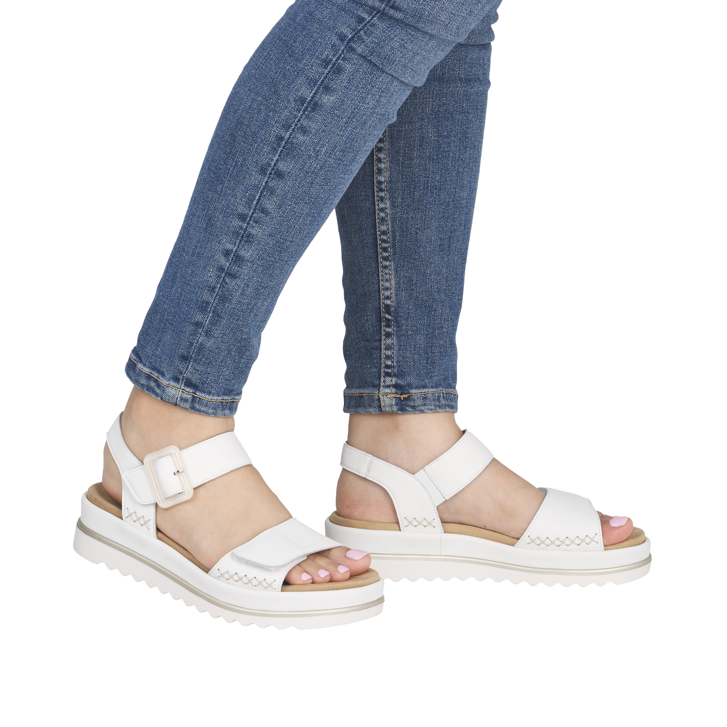 Remonte Plateausandaletten  Sommerschuh, Keilsandale mit praktischen Klettverschlüssen