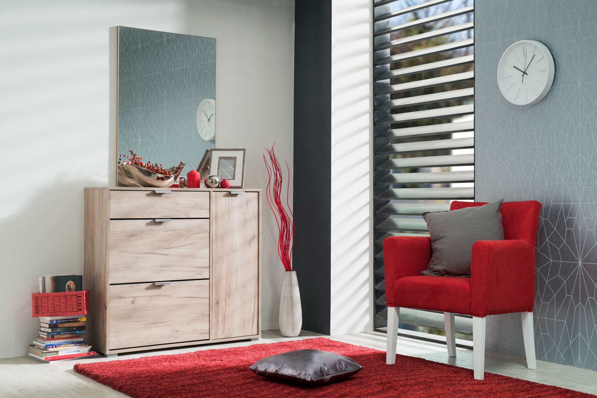 INOSIGN Schuhschrank »Arco 2, Schuhkommode, Schuhregal, Breite 102 cm« 2 Klappen mit Doppelschuhtrommeln, mit Schublade, in modernen Farben