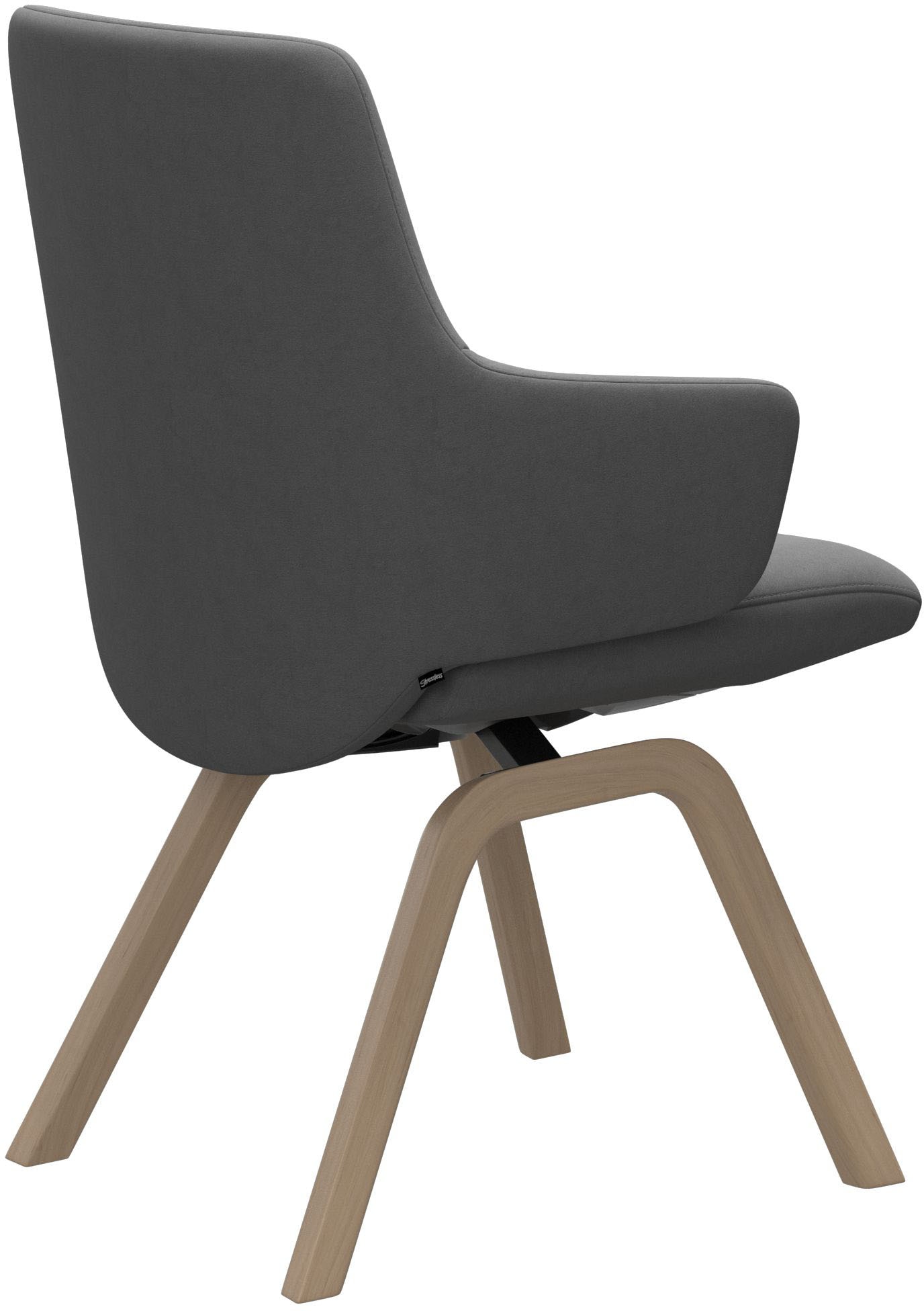 Stressless® Polsterstuhl »Laurel«, Microfaser DINAMICA, Low Back mit Armlehne, Größe L, mit schräggestellten Beinen in Eiche