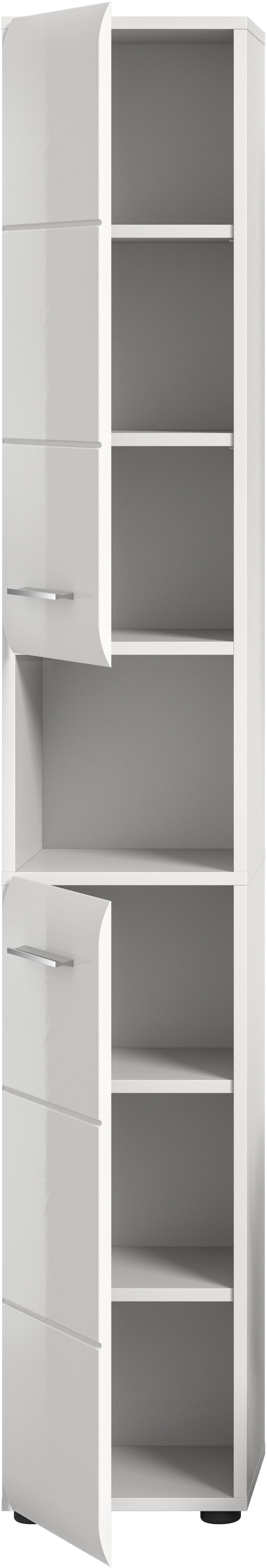 INOSIGN Stauraumschrank 1 Stk. tlg. Florenz, Hochschrank, Weiß Hochglanz Tiefzieh, 185 cm hoch, Bad