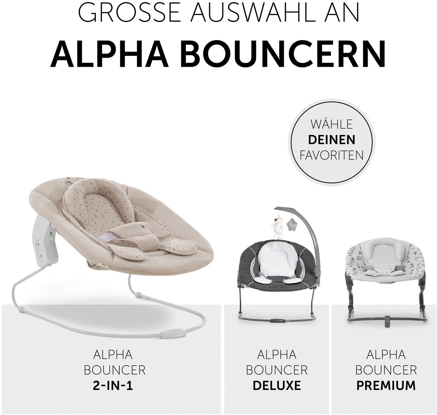 Hauck Hochstuhlaufsatz »Alpha Bouncer 2in1 Winnie the Pooh beige« bis, 9 kg, mit Wippgestell