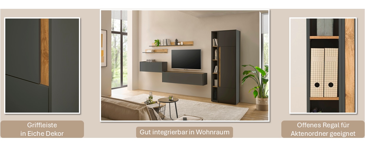 INOSIGN Aktenschrank »CiTY/GiRON«, Stauraumschrank zeitlos modern, wohnliches Home Office, Breite 50 cm