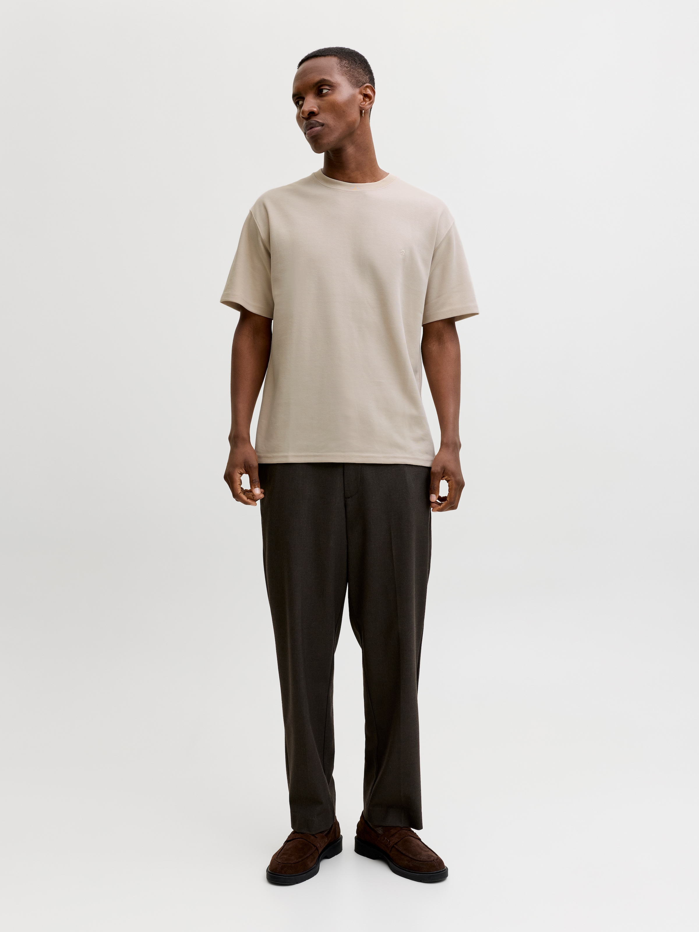 Jack & Jones Kurzarmshirt »JPRBLAETHAN SS LOGO TEE SN« Materialmix, regular fit