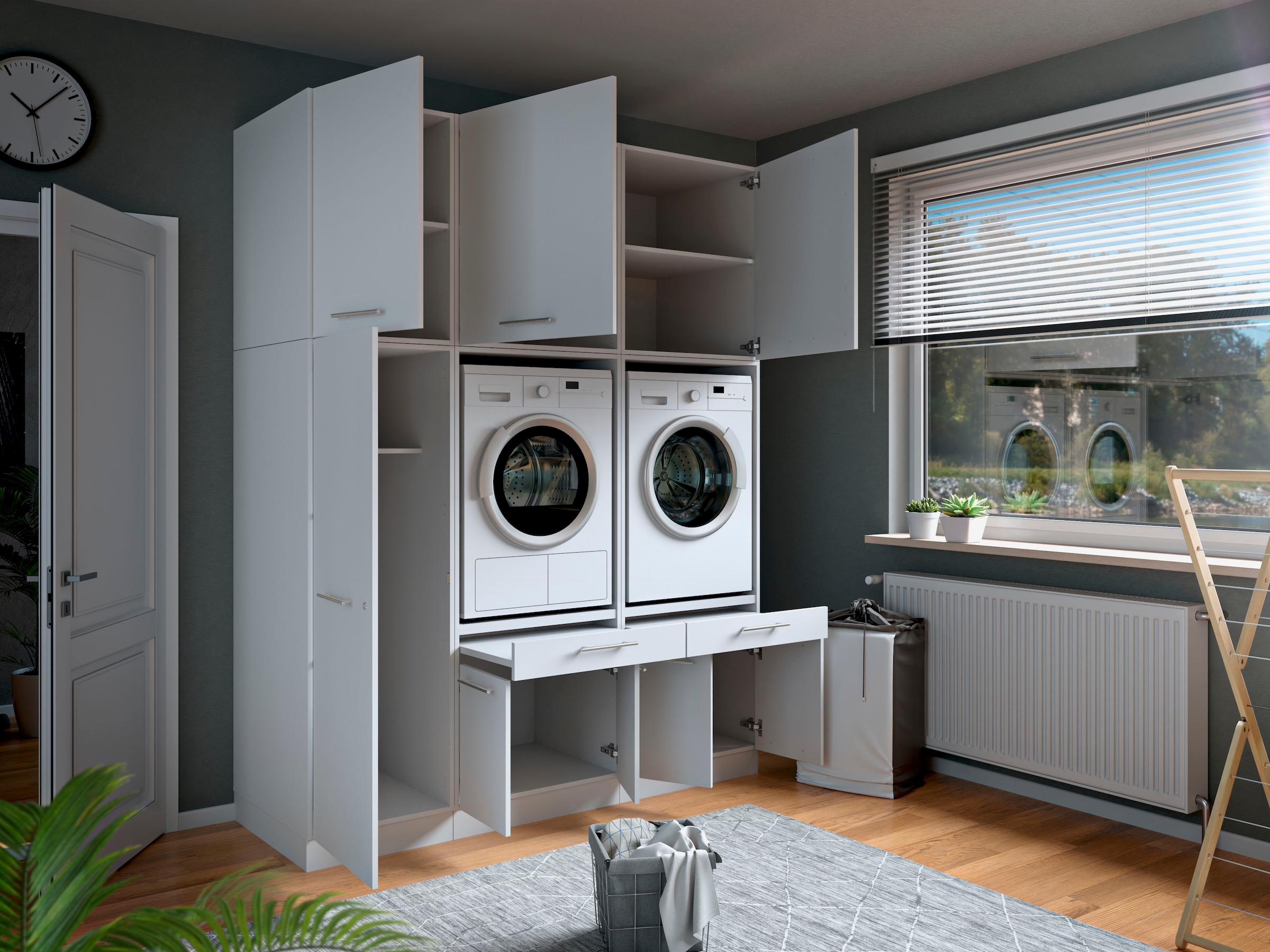 Laundreezy Mehrzweckschrank-Set »Laundreezy, 6-tlg. Mehrzweckschrank-Set B/H/T 186/238/68 cm« 6 Stk. tlg.