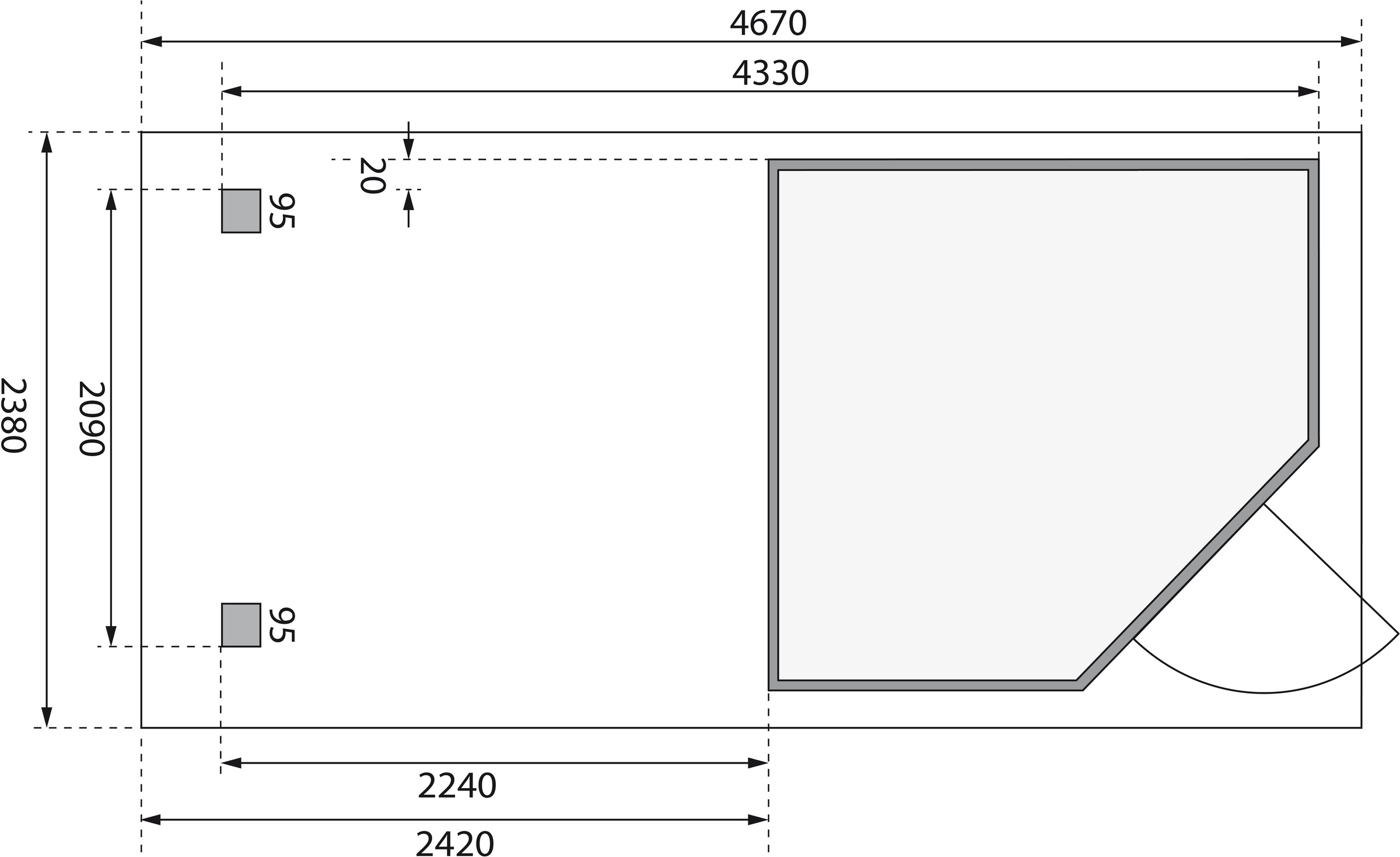 Karibu Gartenhaus »Schwandorf 3« aus hochwertiger nordischer Fichte